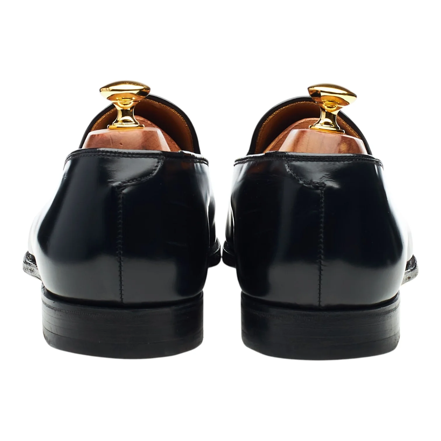 'Kensington' Black Leather Loafers UK 10 E - Image 4