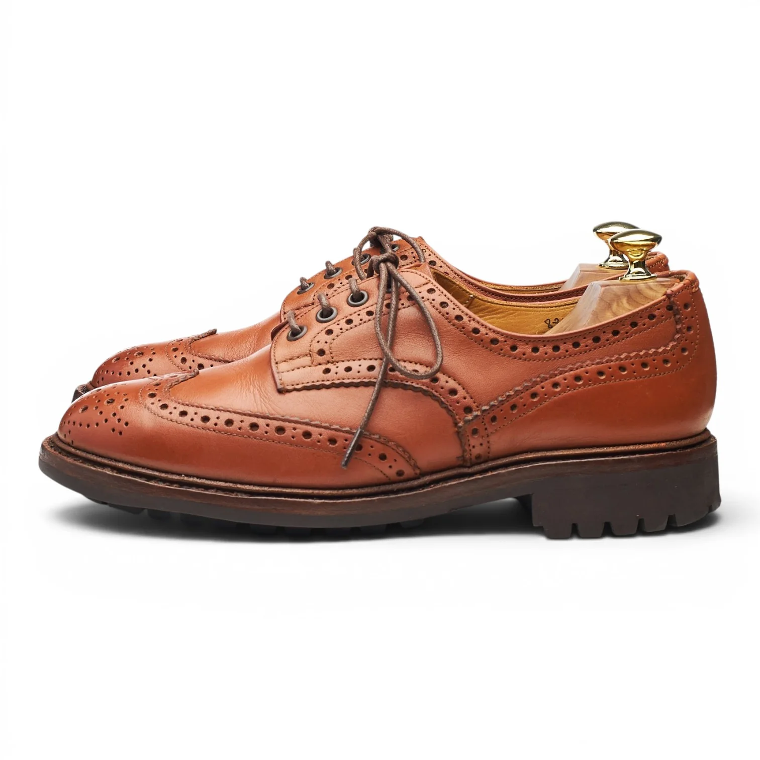 'Keswick' Tan Brown Leather Derby Brogues UK 7.5 - Image 3