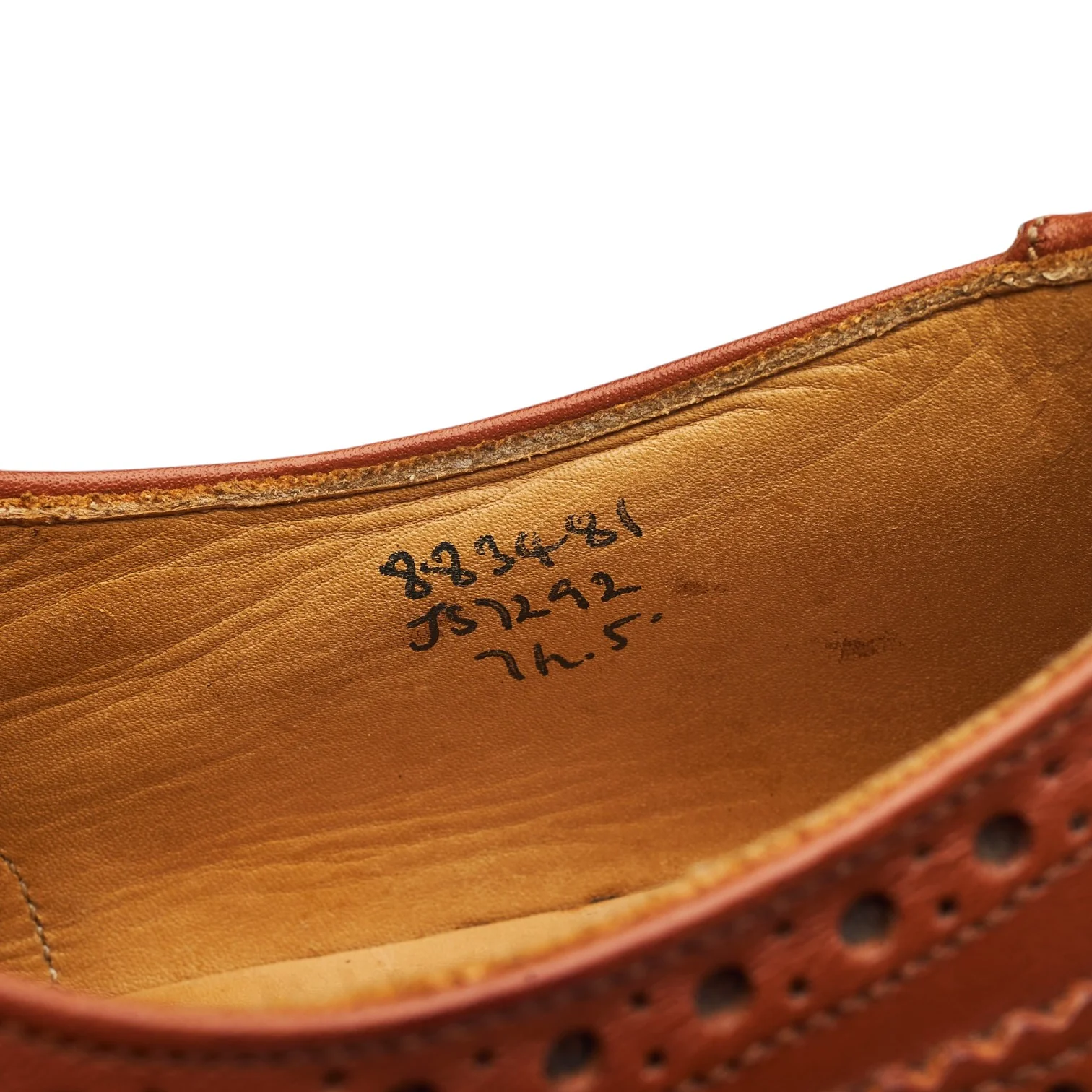 'Keswick' Tan Brown Leather Derby Brogues UK 7.5 - Image 7