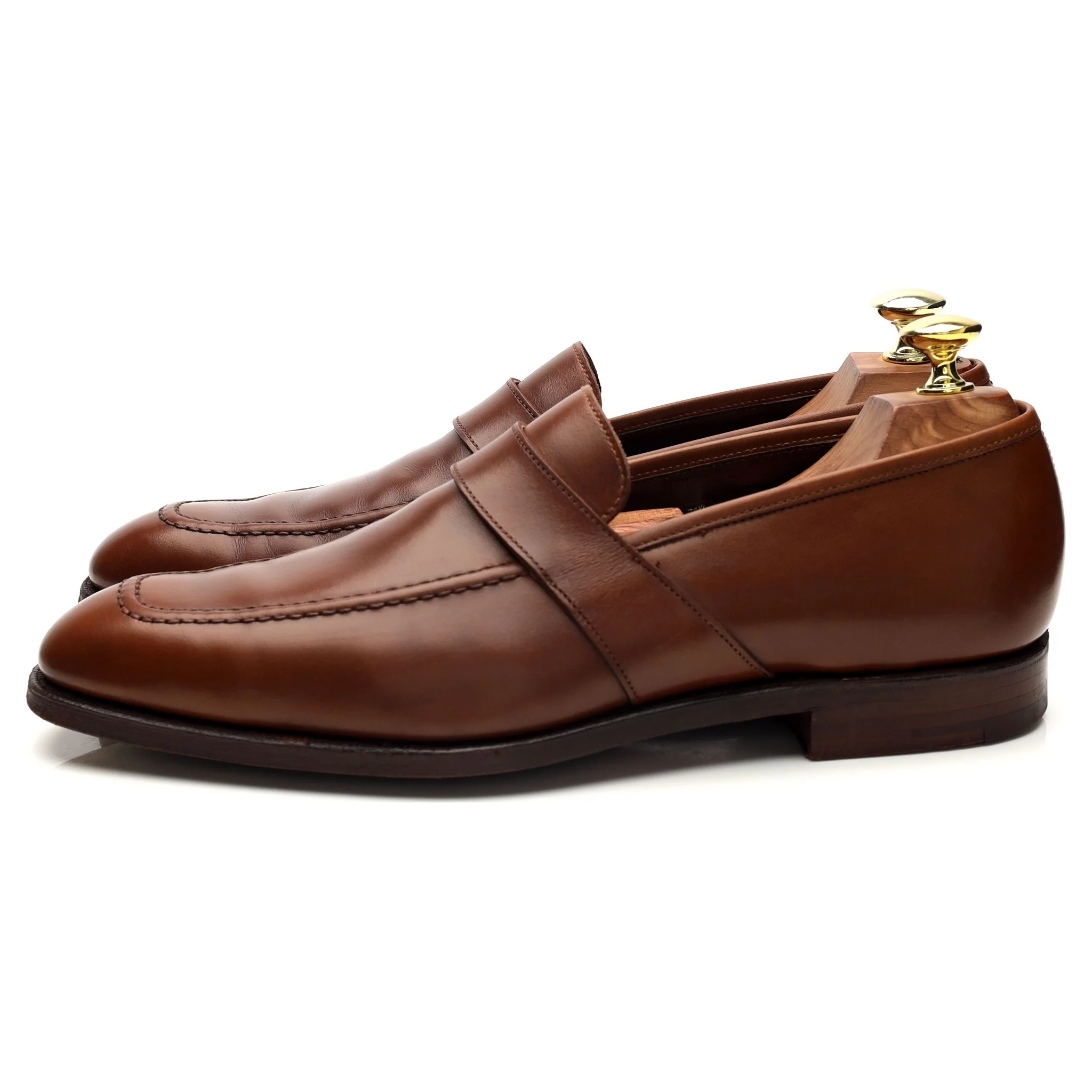 Kilgour Brown Leather Loafers UK 7.5 E - Image 3