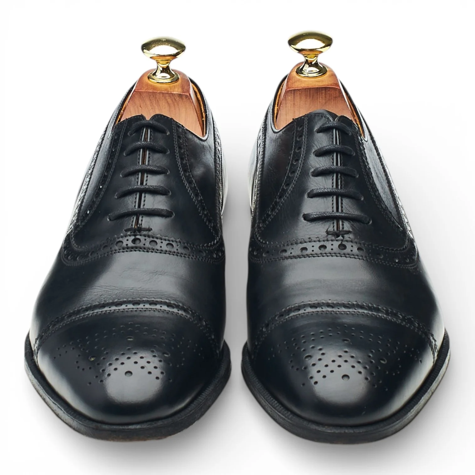 'King' Black leather Oxford Brogues UK 7 F - Image 2