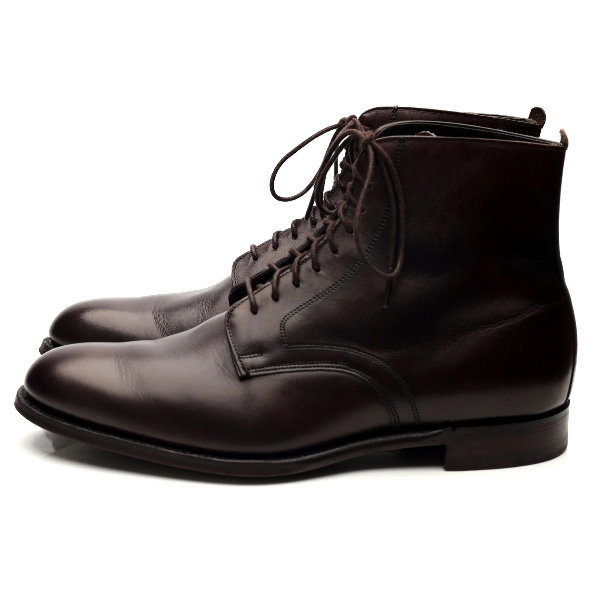 'King' Dark Brown Leather Boots UK 7 F - Image 2