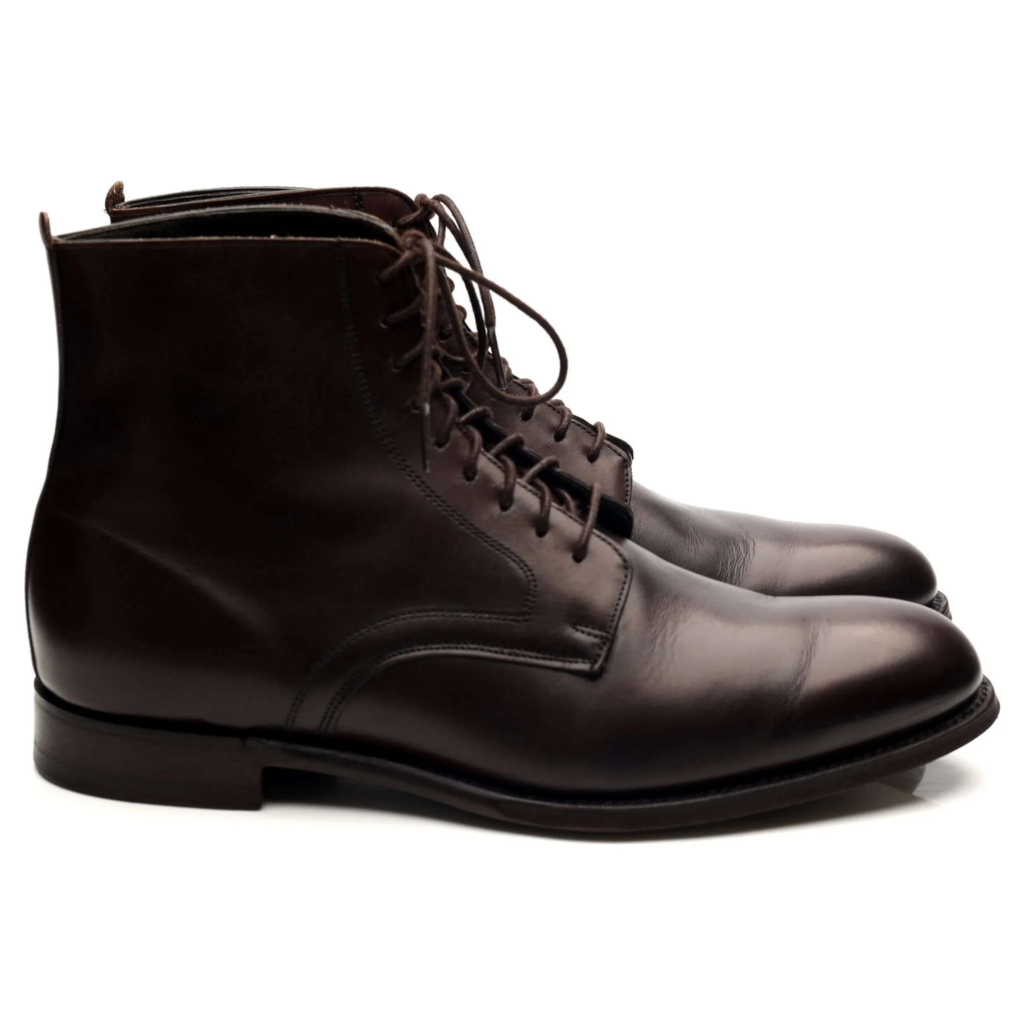 'King' Dark Brown Leather Boots UK 7 F - Image 6