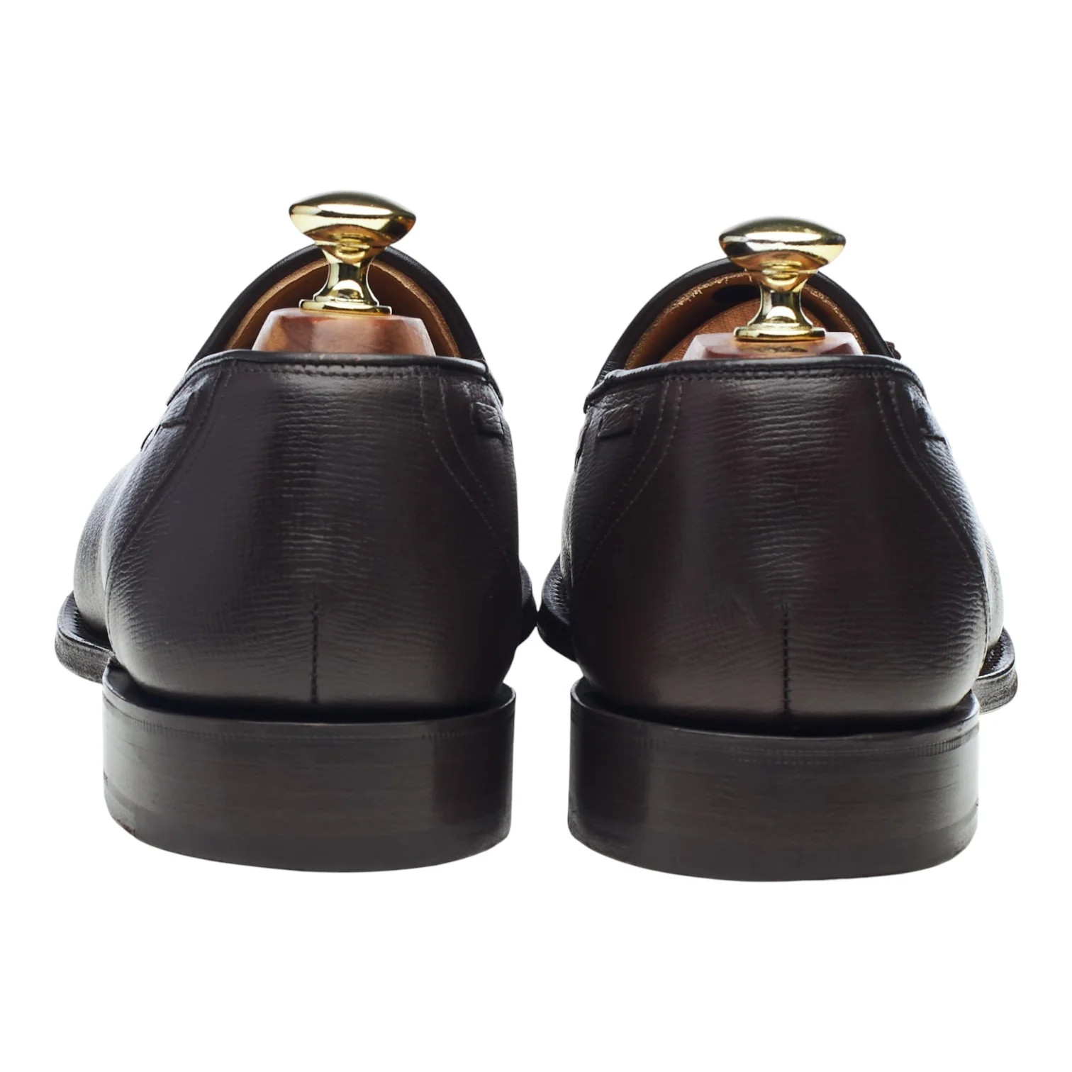 'Kingsley 2' Dark Brown Grain Leather Tassel Loafers UK 7 F - Image 4