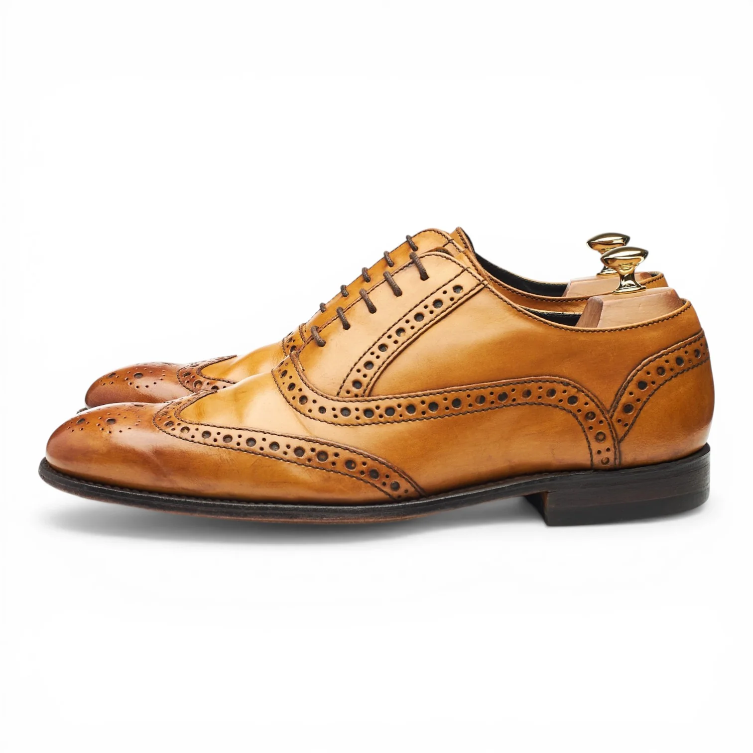 'Kirkby' Tan Brown Leather Oxford Brogues UK 9.5 G - Image 3