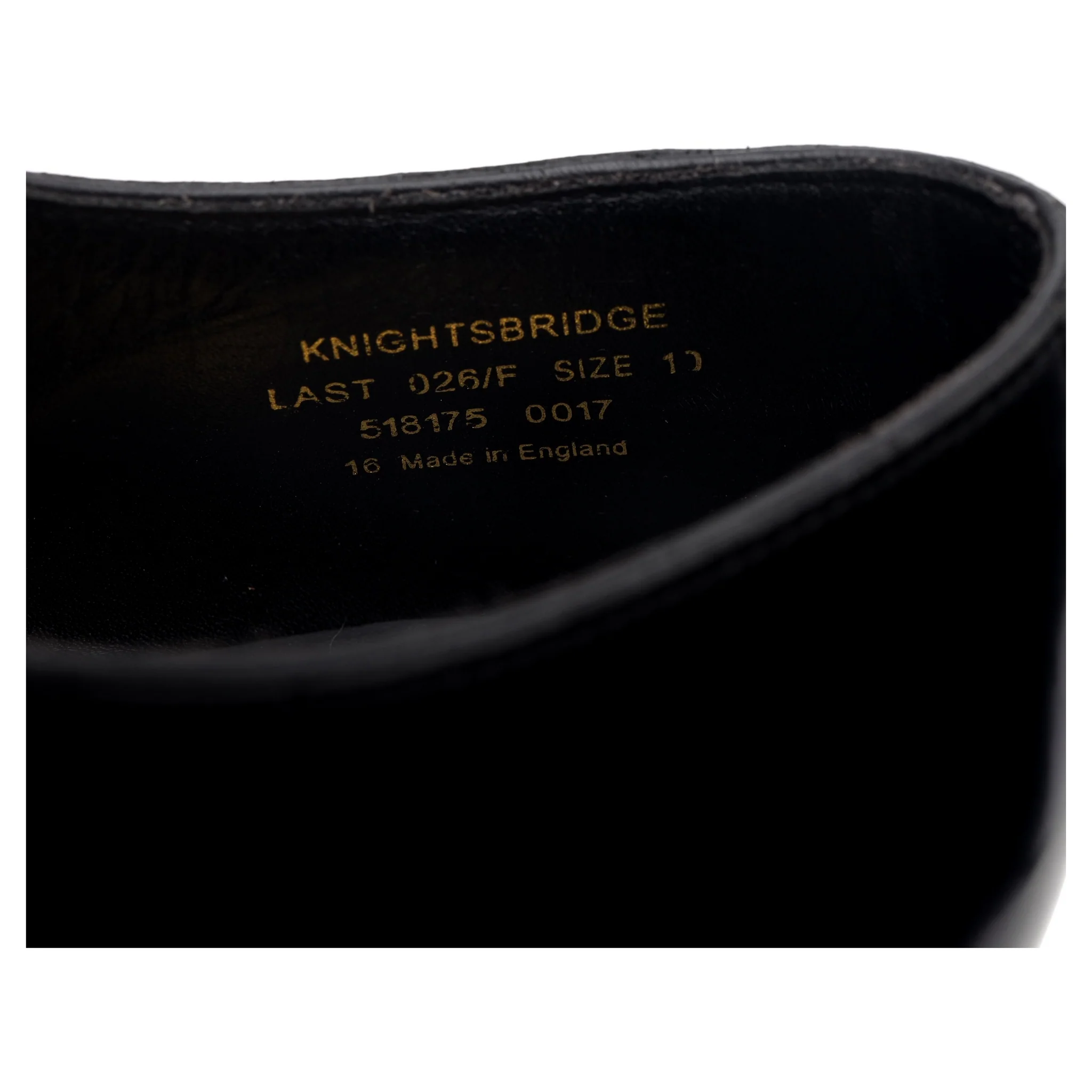 'Knightsbridge' Black Leather Oxford UK 10 F - Image 13
