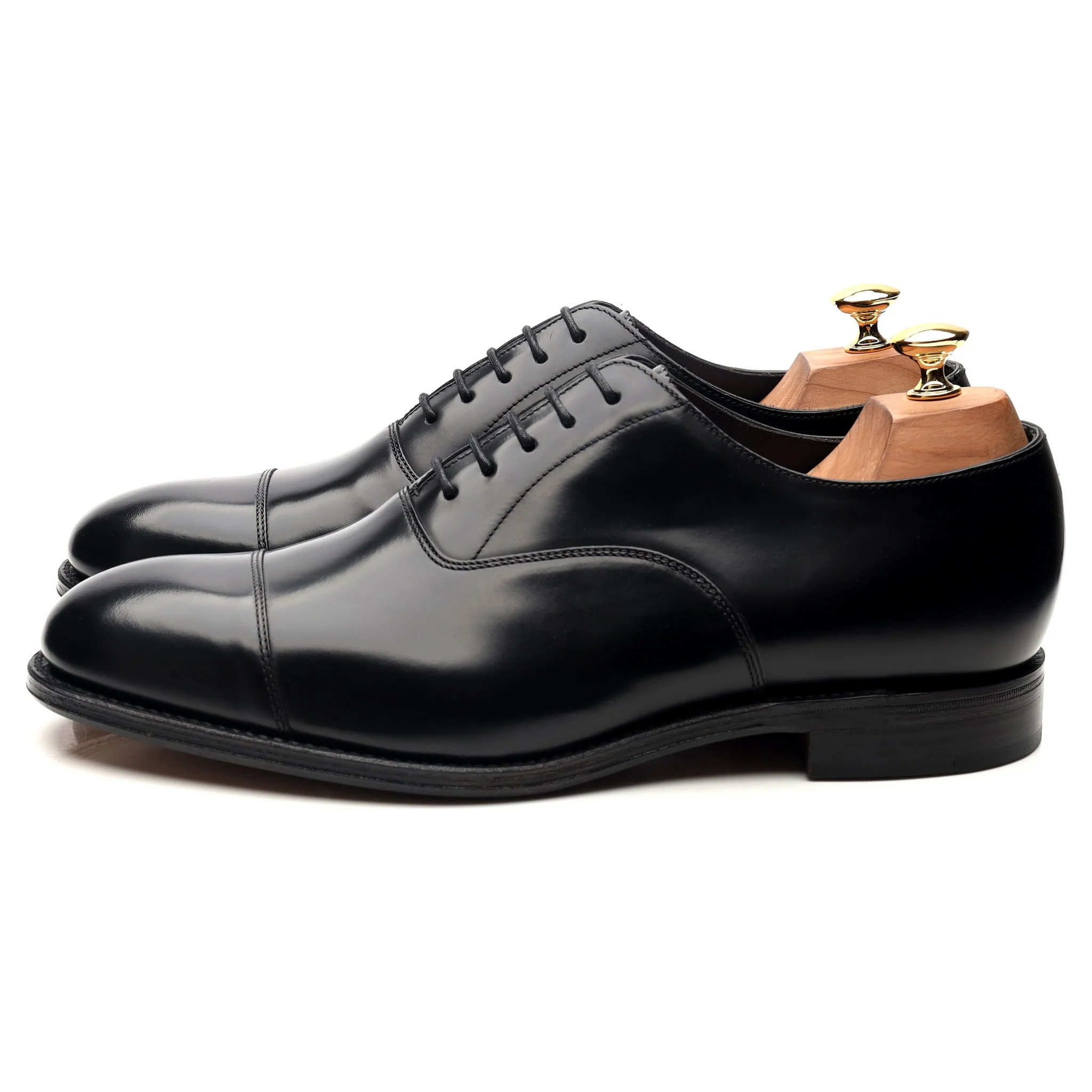 'Knightsbridge' Black Leather Oxford UK 10 F - Image 2