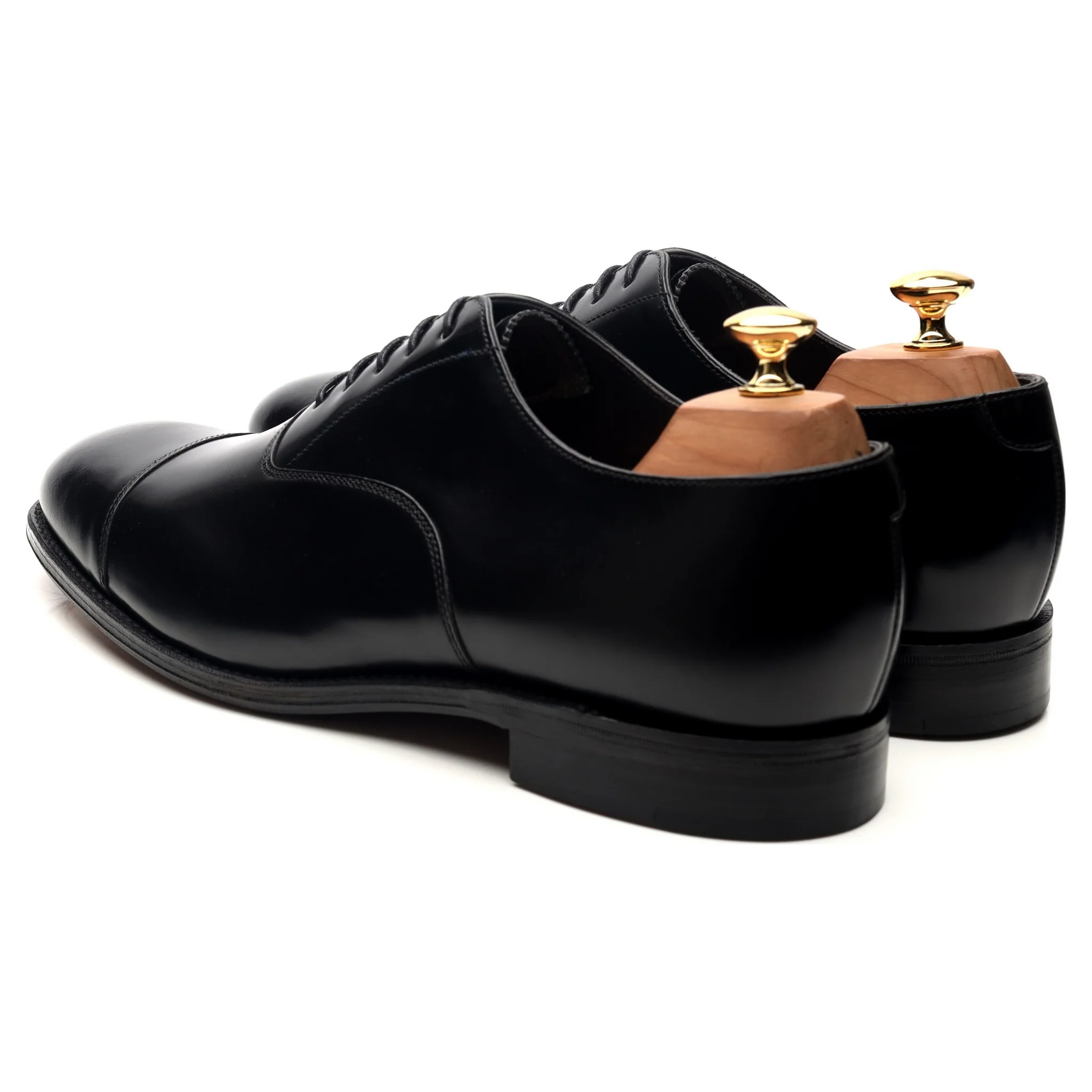 'Knightsbridge' Black Leather Oxford UK 10 F - Image 3