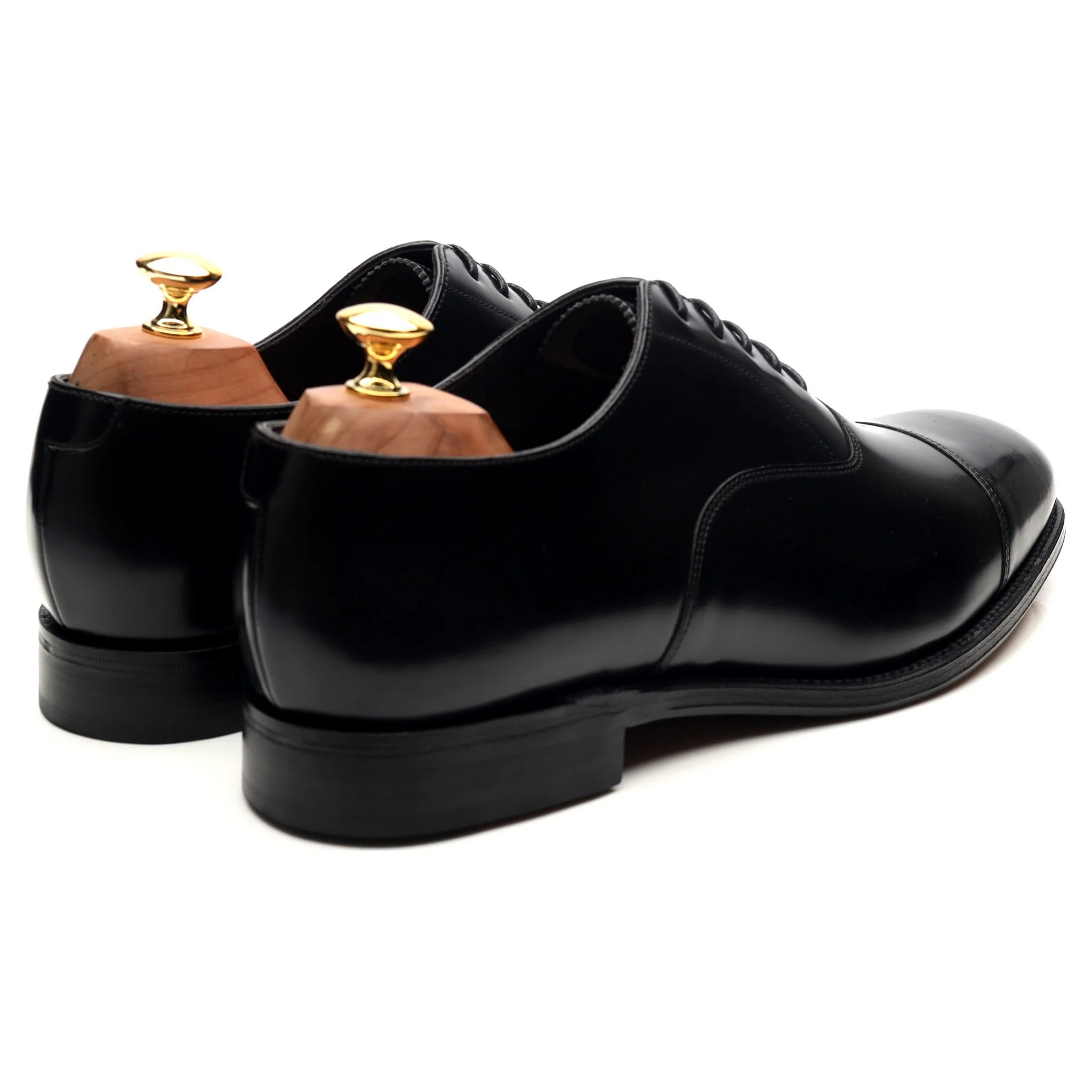 'Knightsbridge' Black Leather Oxford UK 10 F - Image 5