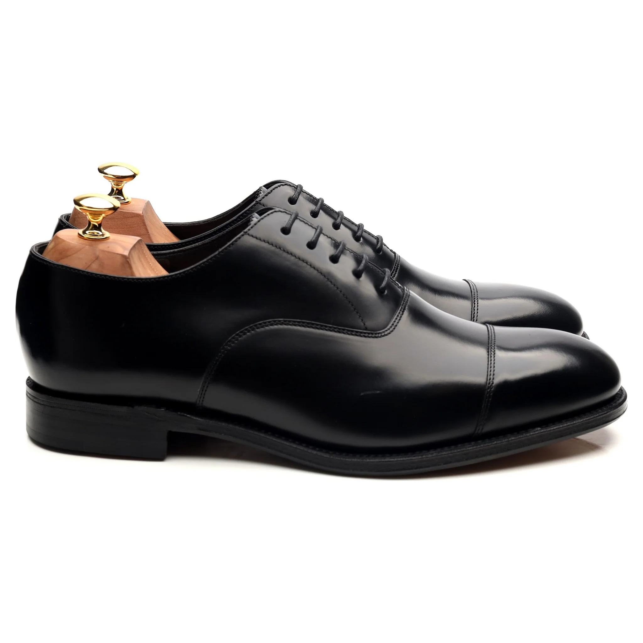 'Knightsbridge' Black Leather Oxford UK 10 F - Image 6