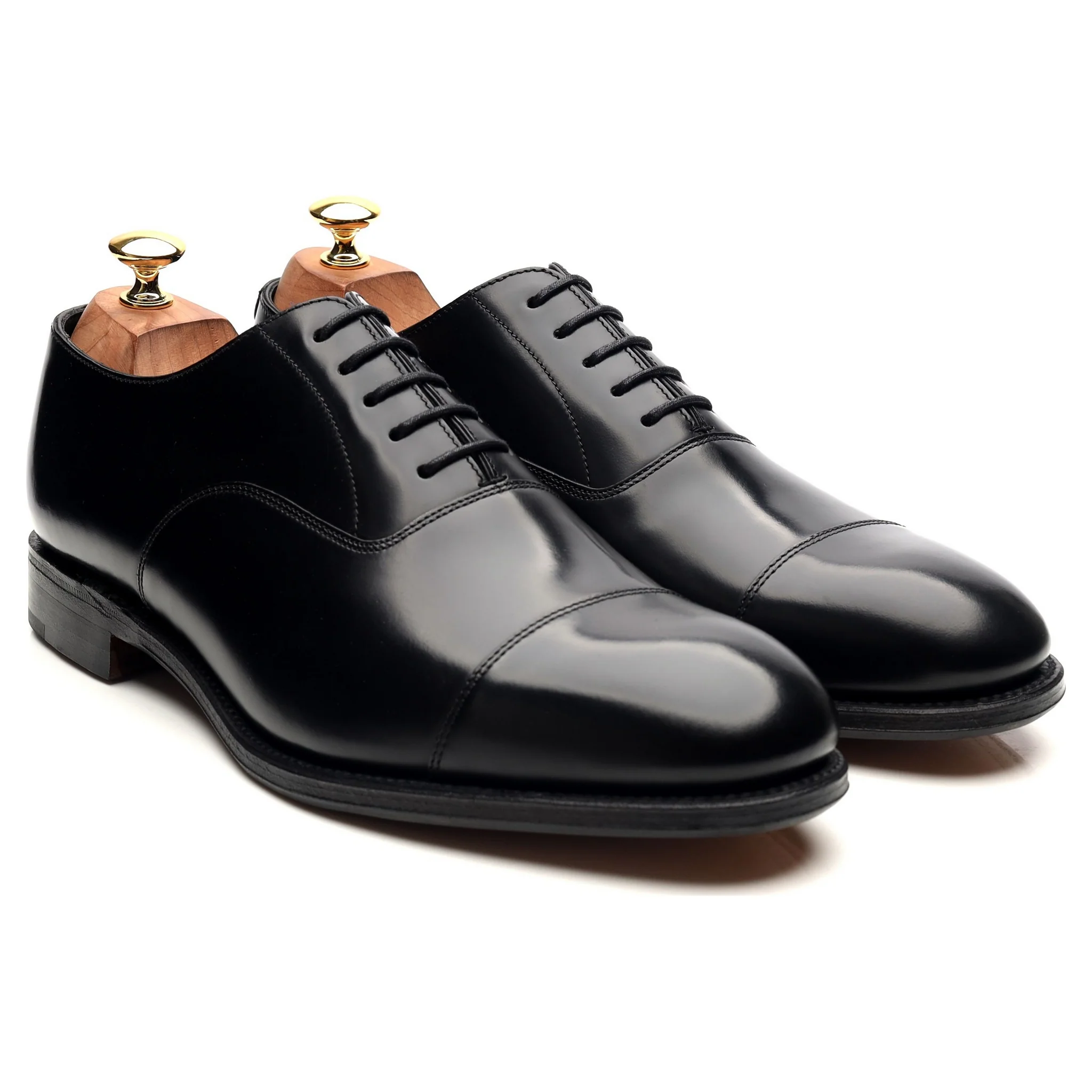 'Knightsbridge' Black Leather Oxford UK 10 F - Image 7