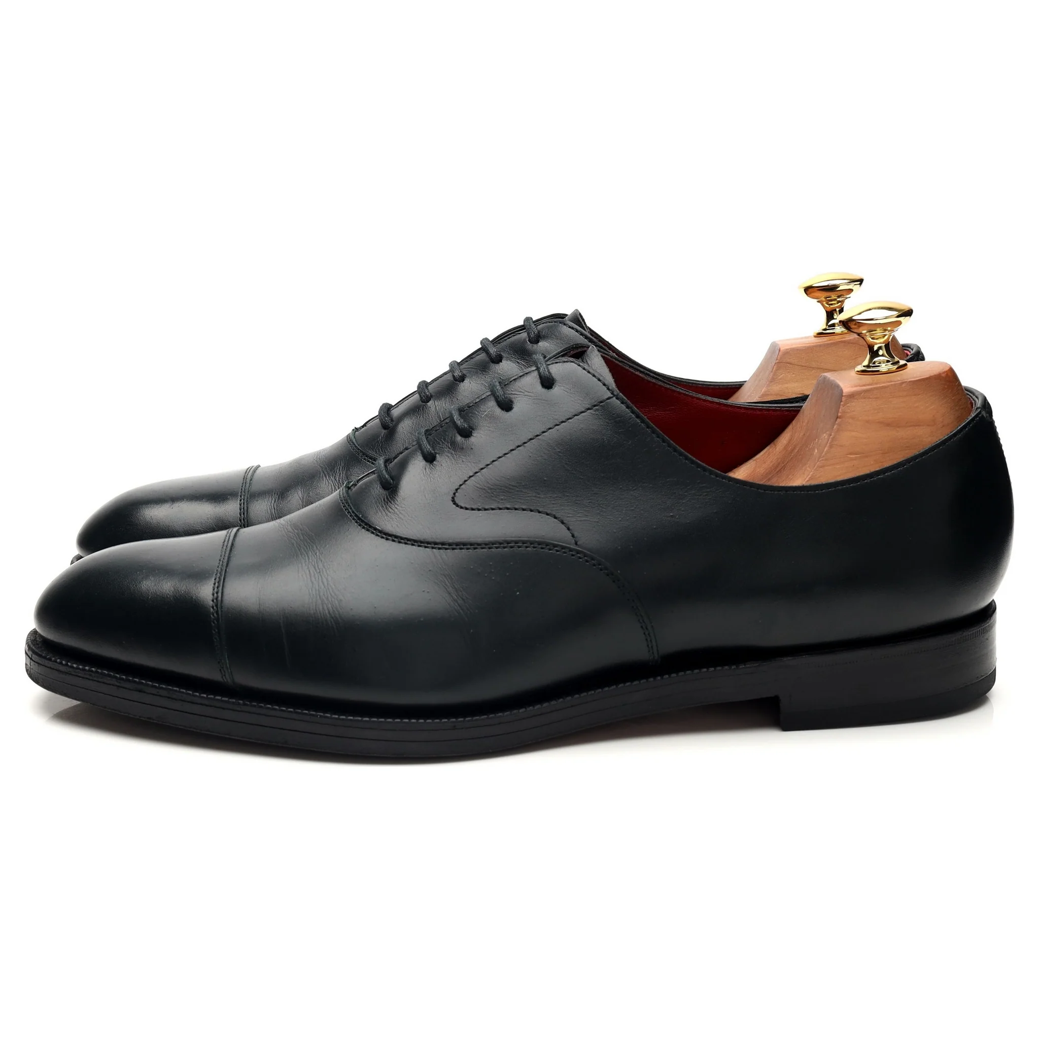 Kurt Geiger 'Chelsea' Dark Green Leather Oxford UK 10 E - Image 3