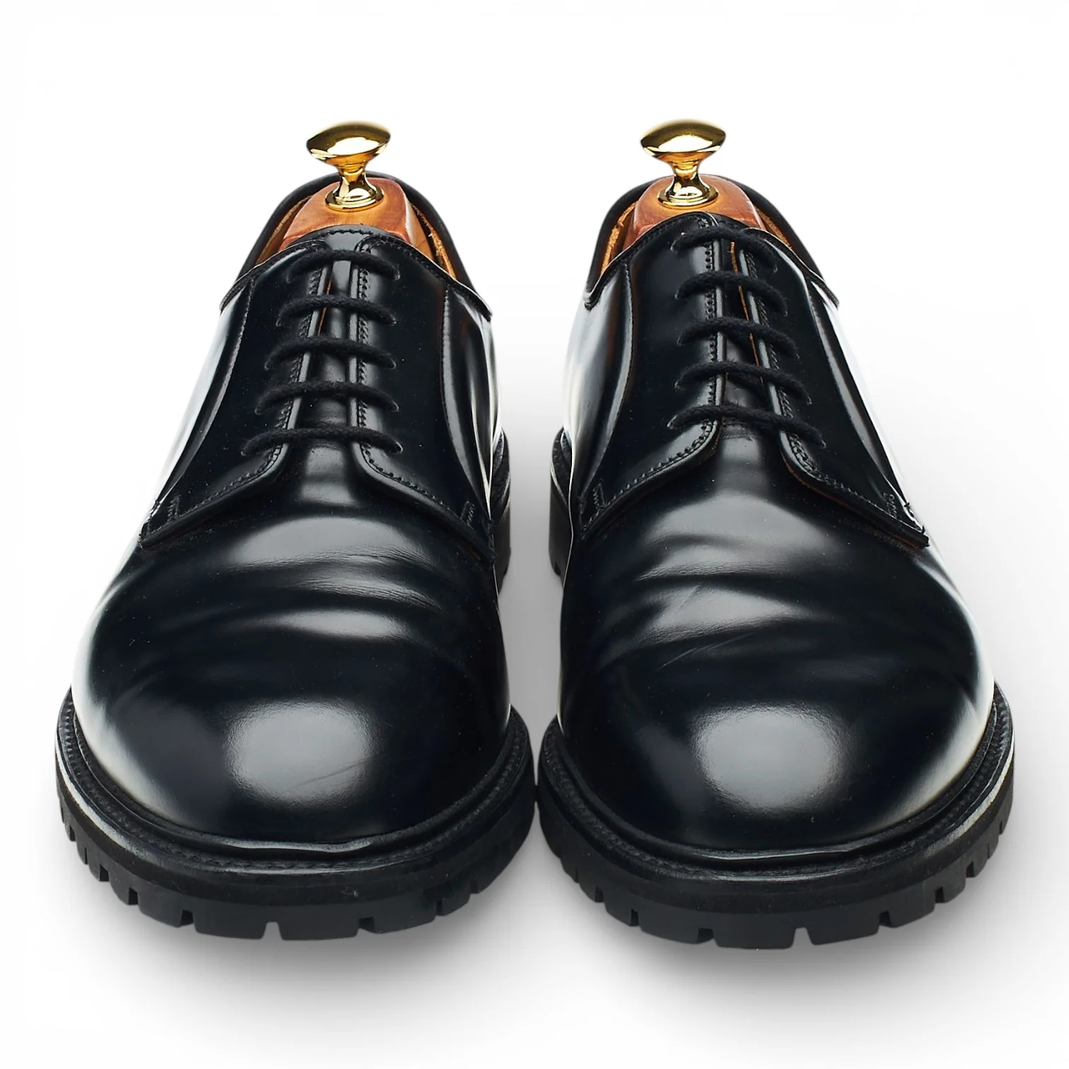 'Lanark 3' Black Leather Derby UK 10 E - Image 2