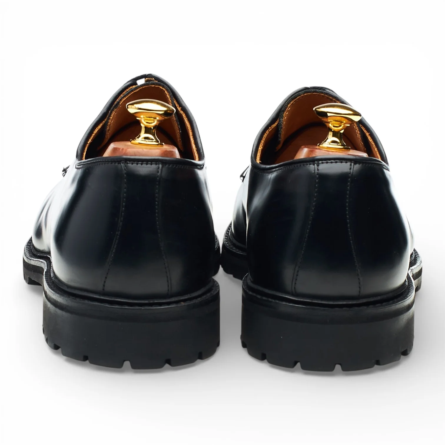 'Lanark 3' Black Leather Derby UK 10 E - Image 4