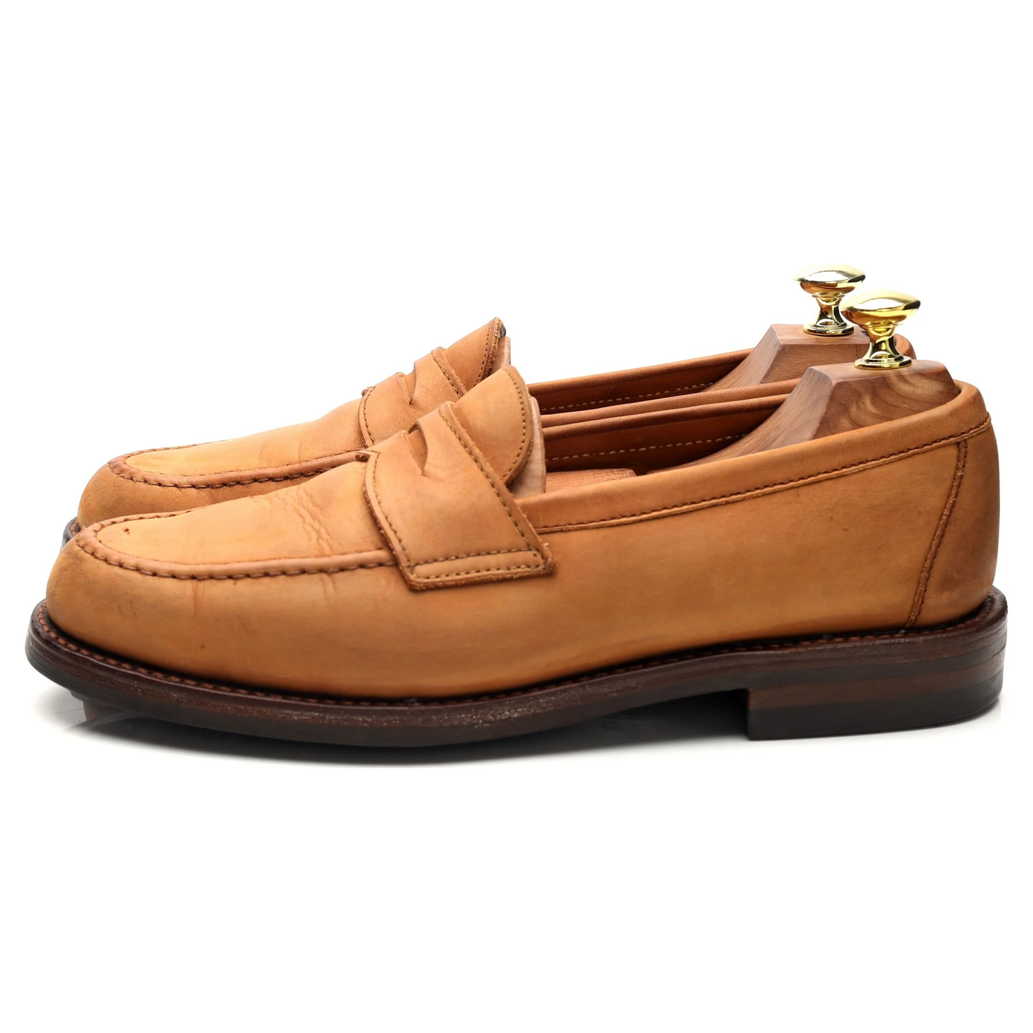 'Lancing' Tan Brown Nubuck Loafers UK 7.5 E - Image 4