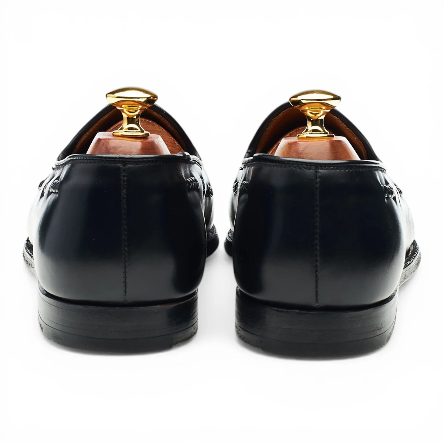 'Langham' Black Leather Tassel Loafers UK 9 EX - Image 4