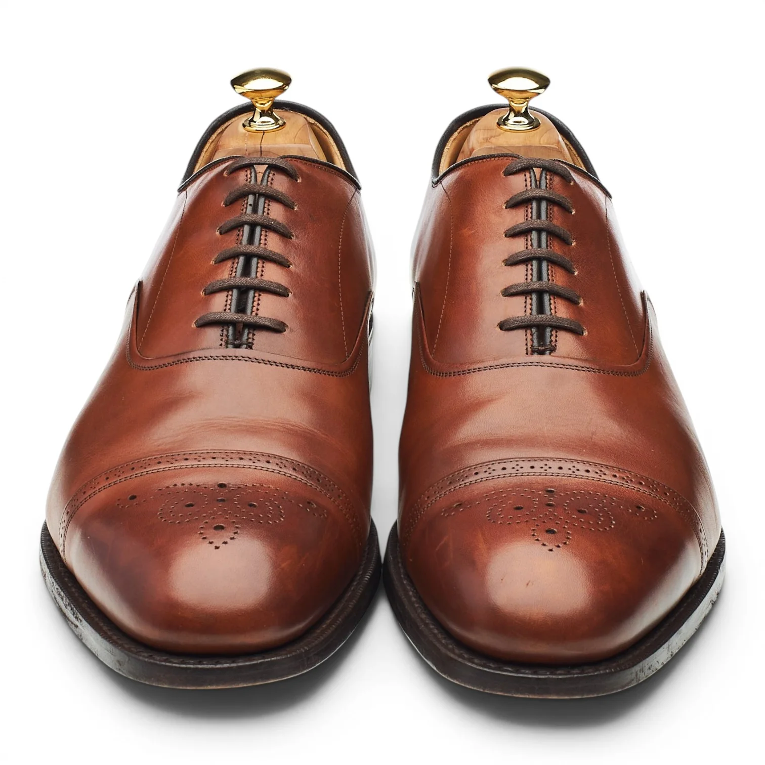 'Lapworth' Tan Brown Leather Oxford UK 12 F - Image 2