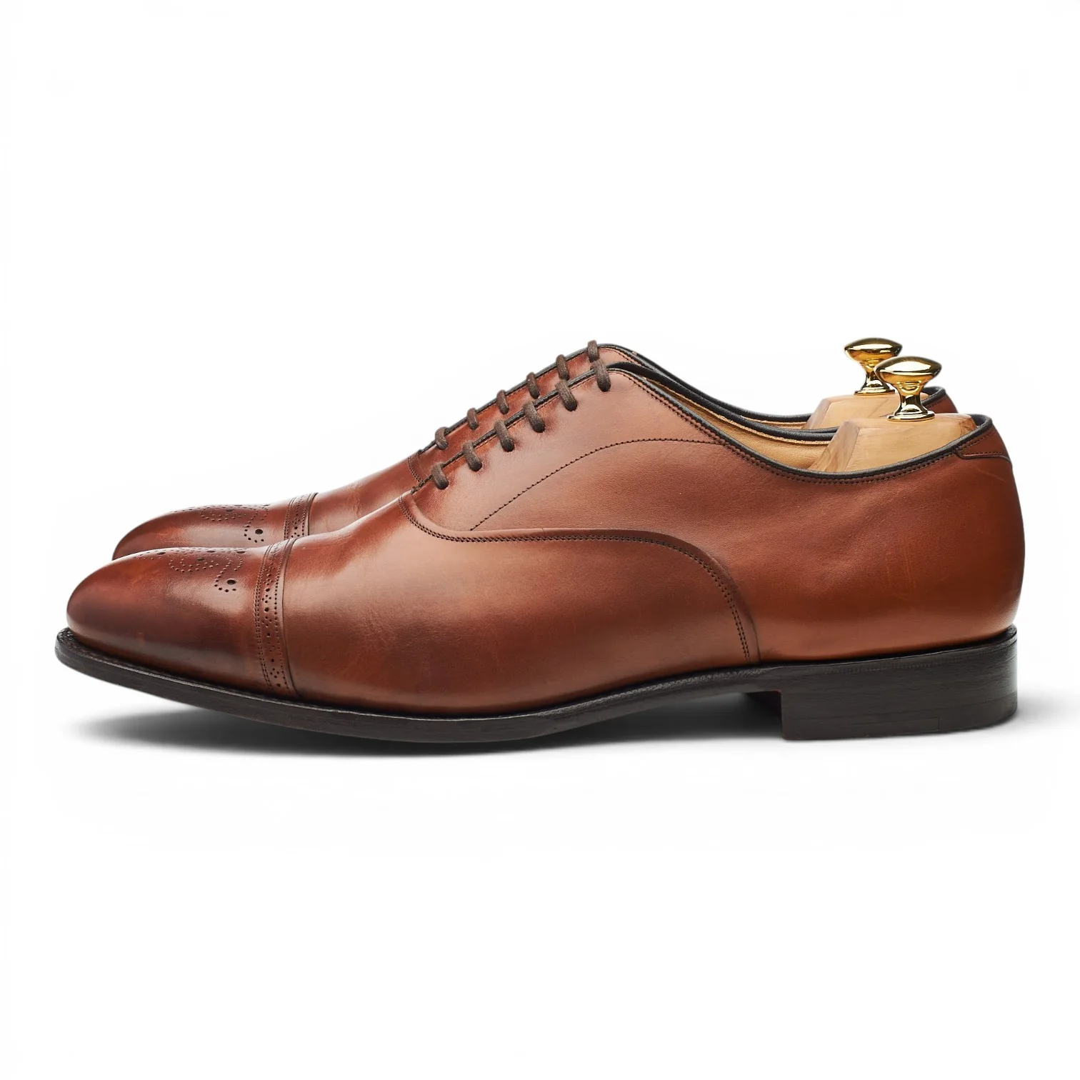 'Lapworth' Tan Brown Leather Oxford UK 12 F - Image 3