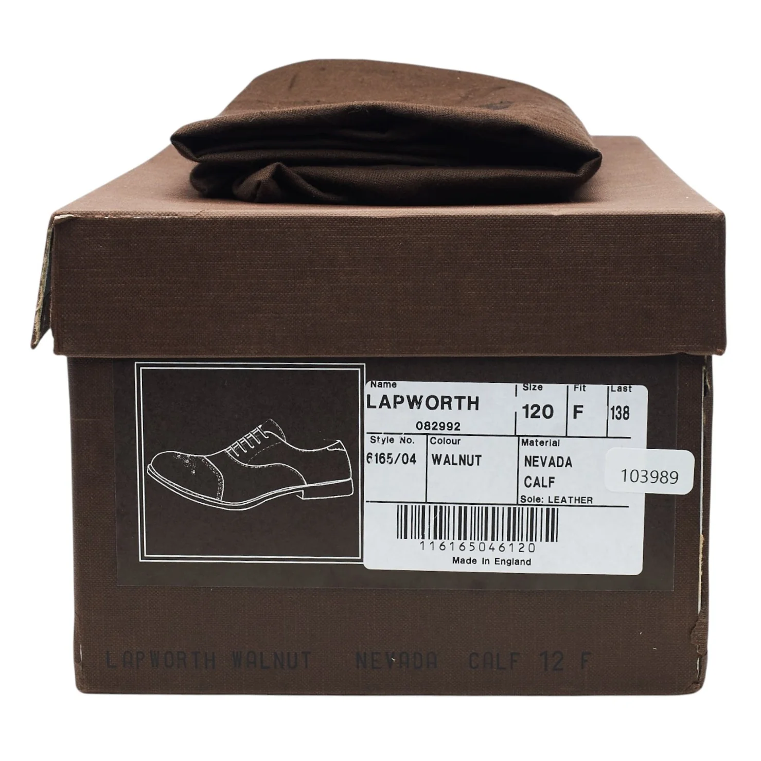 'Lapworth' Tan Brown Leather Oxford UK 12 F - Image 8