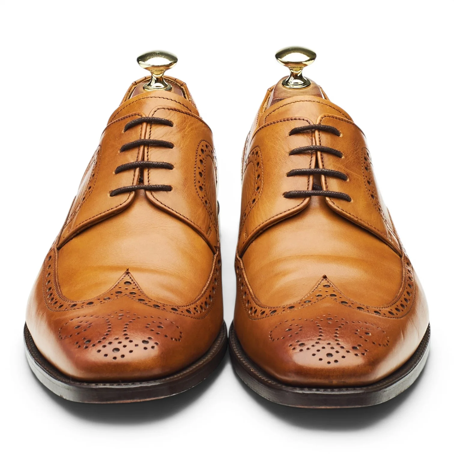 'Larry' Tan Brown Leather Derby Brogues UK 7.5 G - Image 2