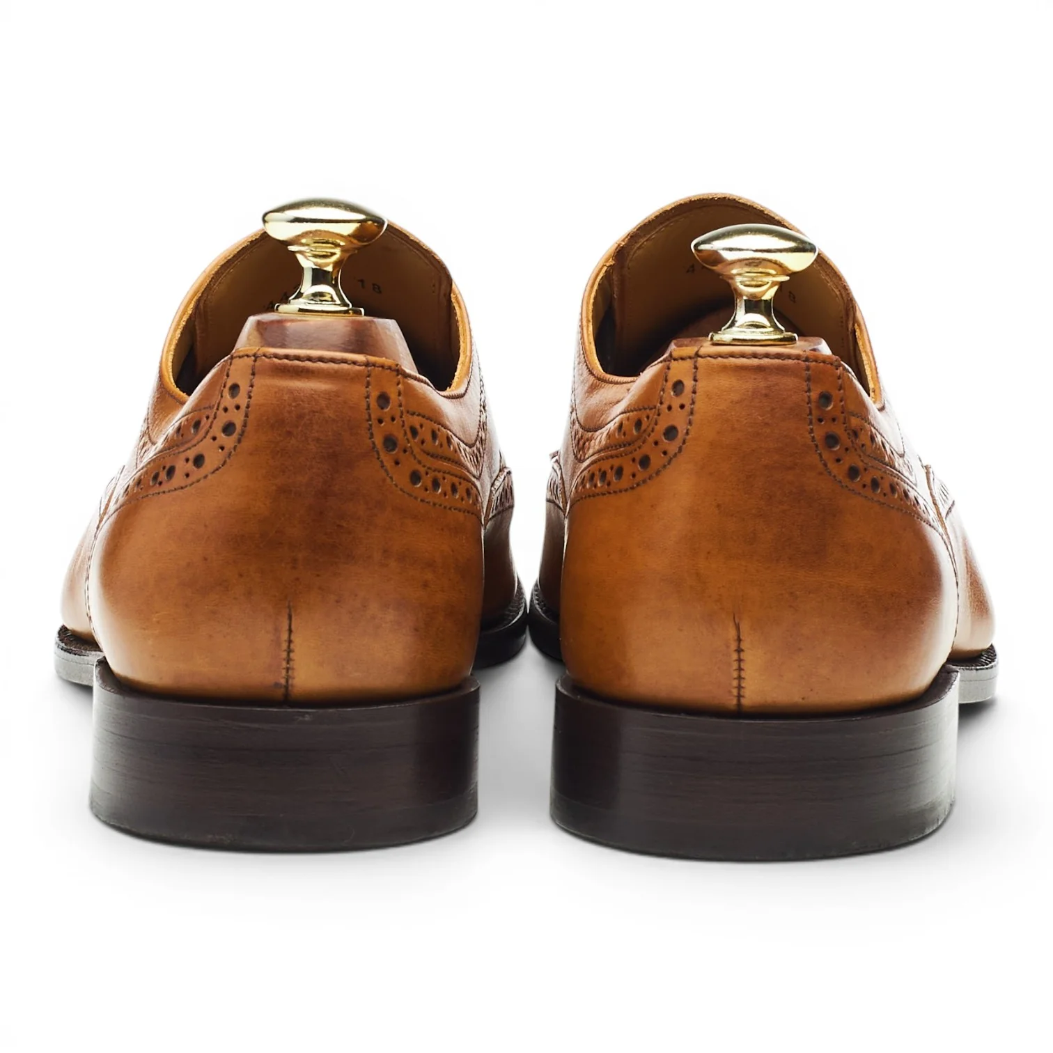 'Larry' Tan Brown Leather Derby Brogues UK 7.5 G - Image 4