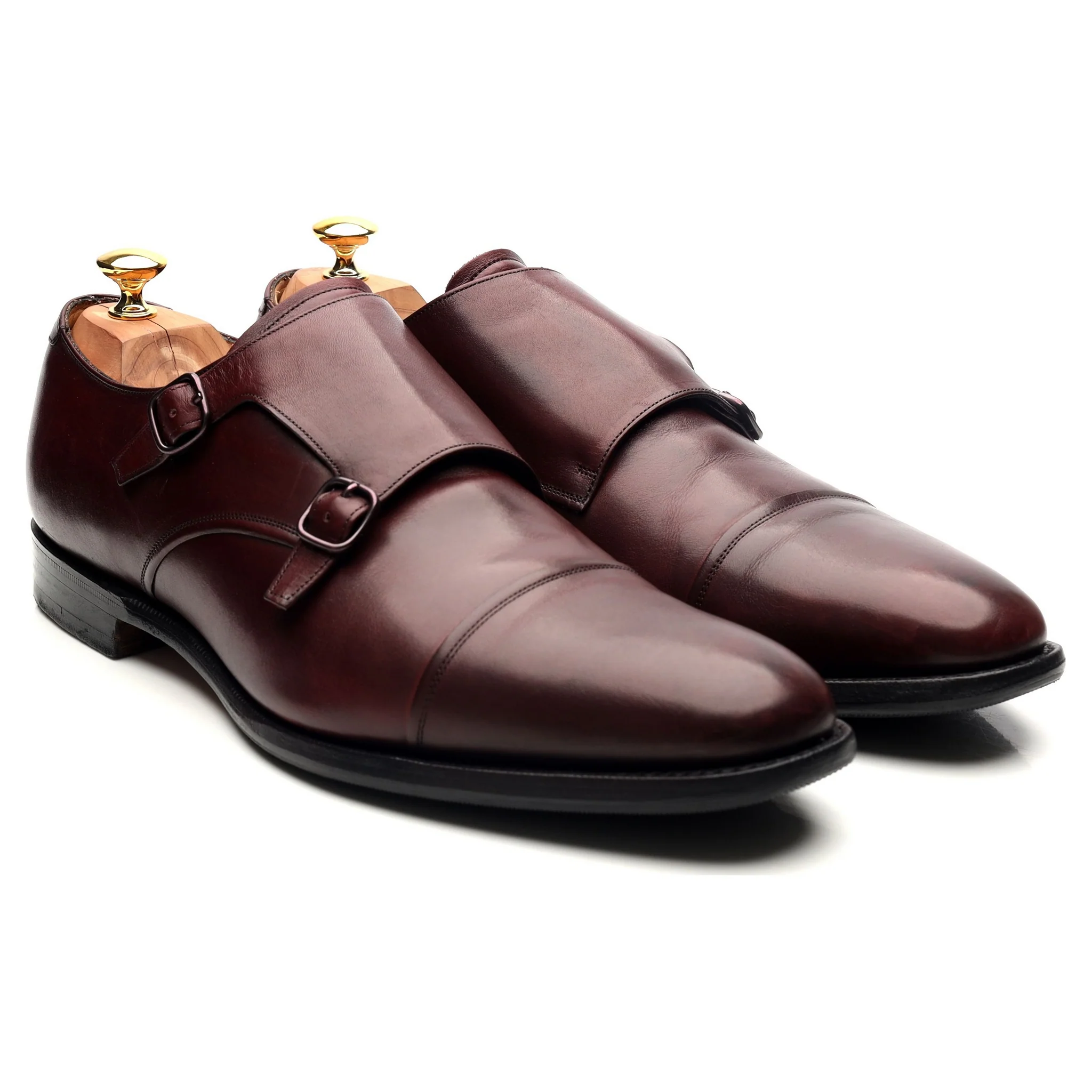 'Ledstone' Burgundy Leather Double Monk Strap UK 11 F - Image 7