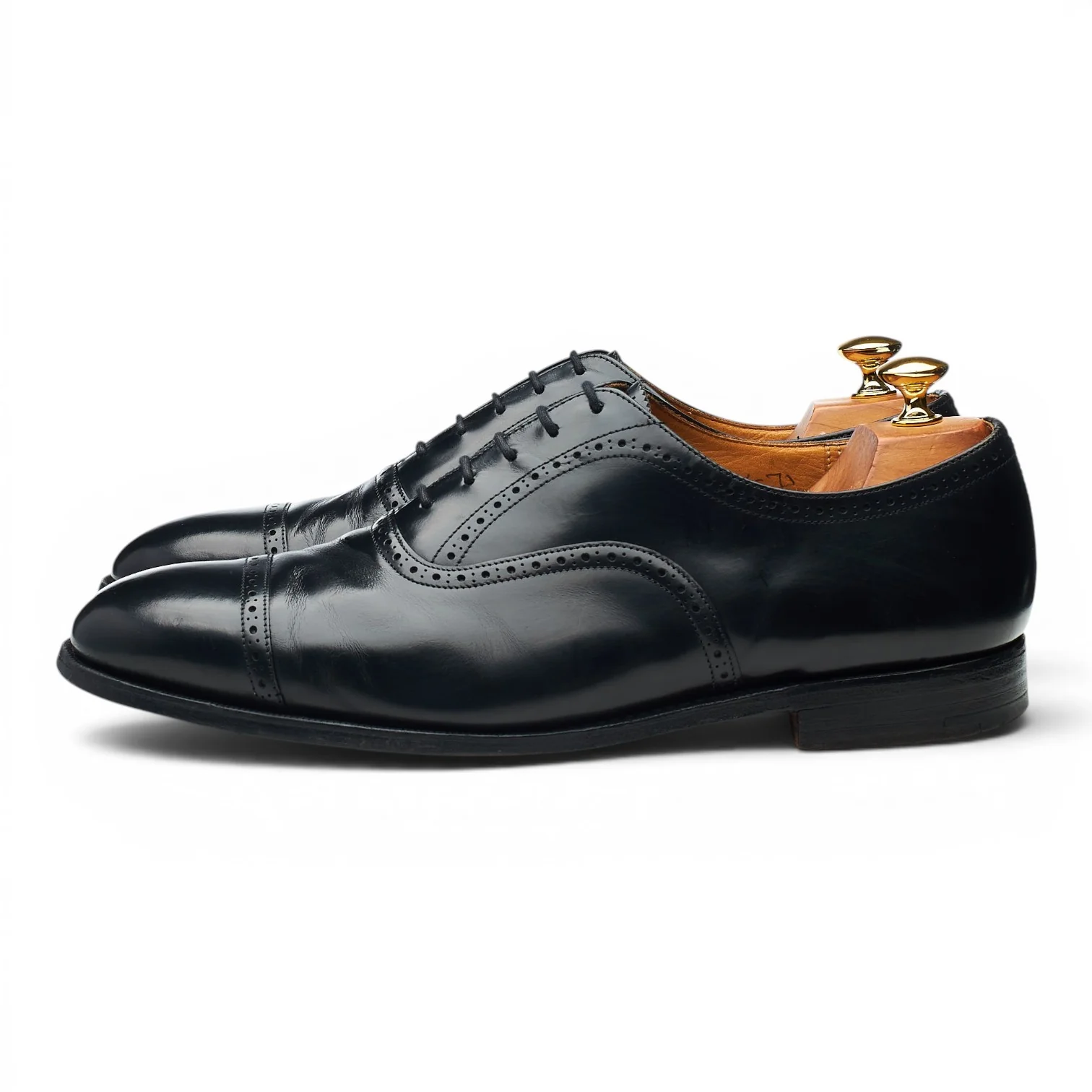 'Legate' Black Leather Oxford UK 10.5 F - Image 3