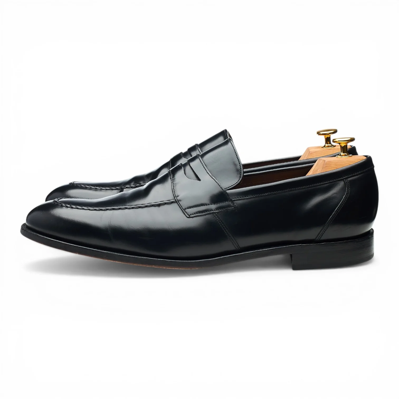 Leonard Jay Black Leather Loafers UK 13 F - Image 3