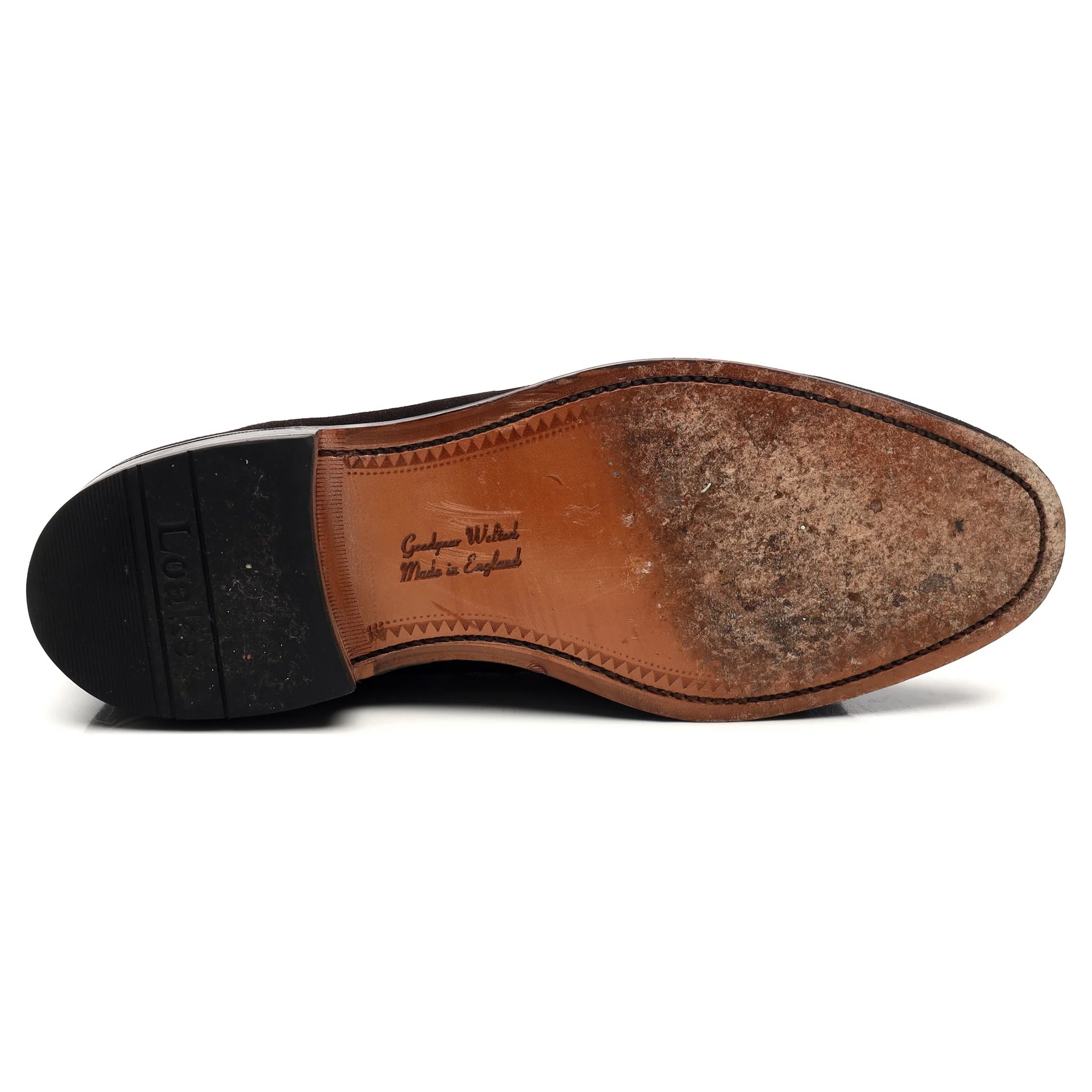 'Lincoln' Dark Brown Suede Tassel Loafers UK 8 F - Image 11