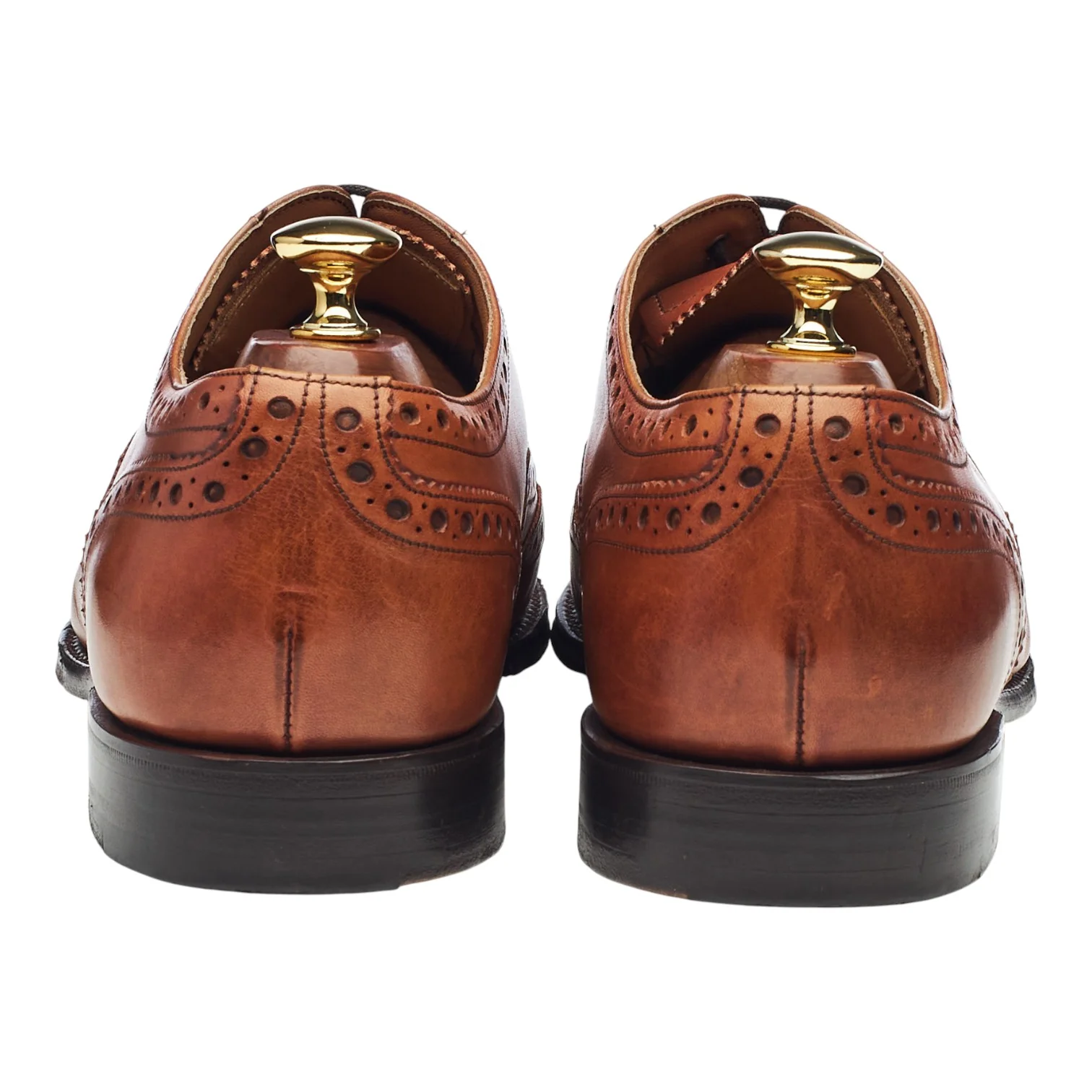 'Litchfield' Tan Brown Leather Oxford Brogues UK 9 F - Image 4