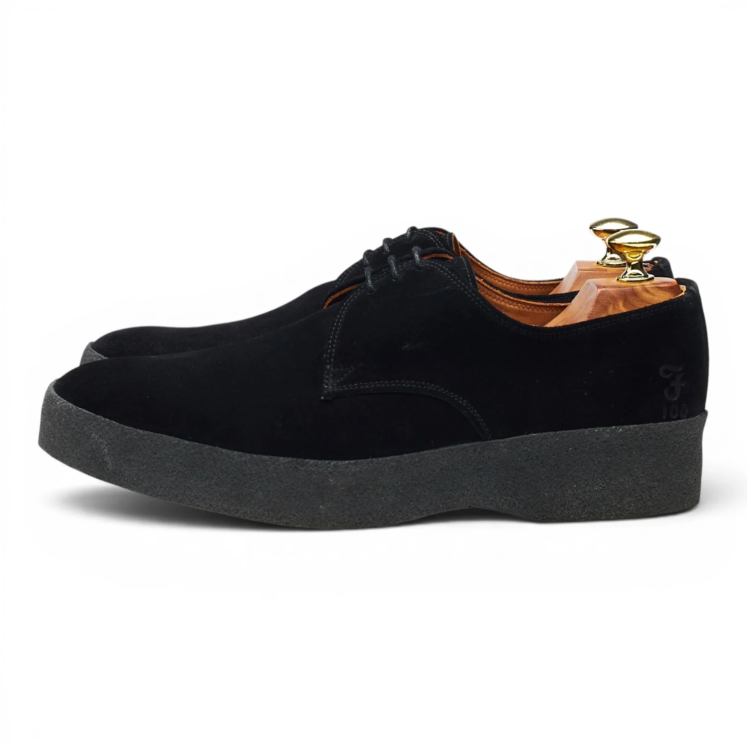 'Lo Top' Black Suede Derby UK 8 F - Image 3