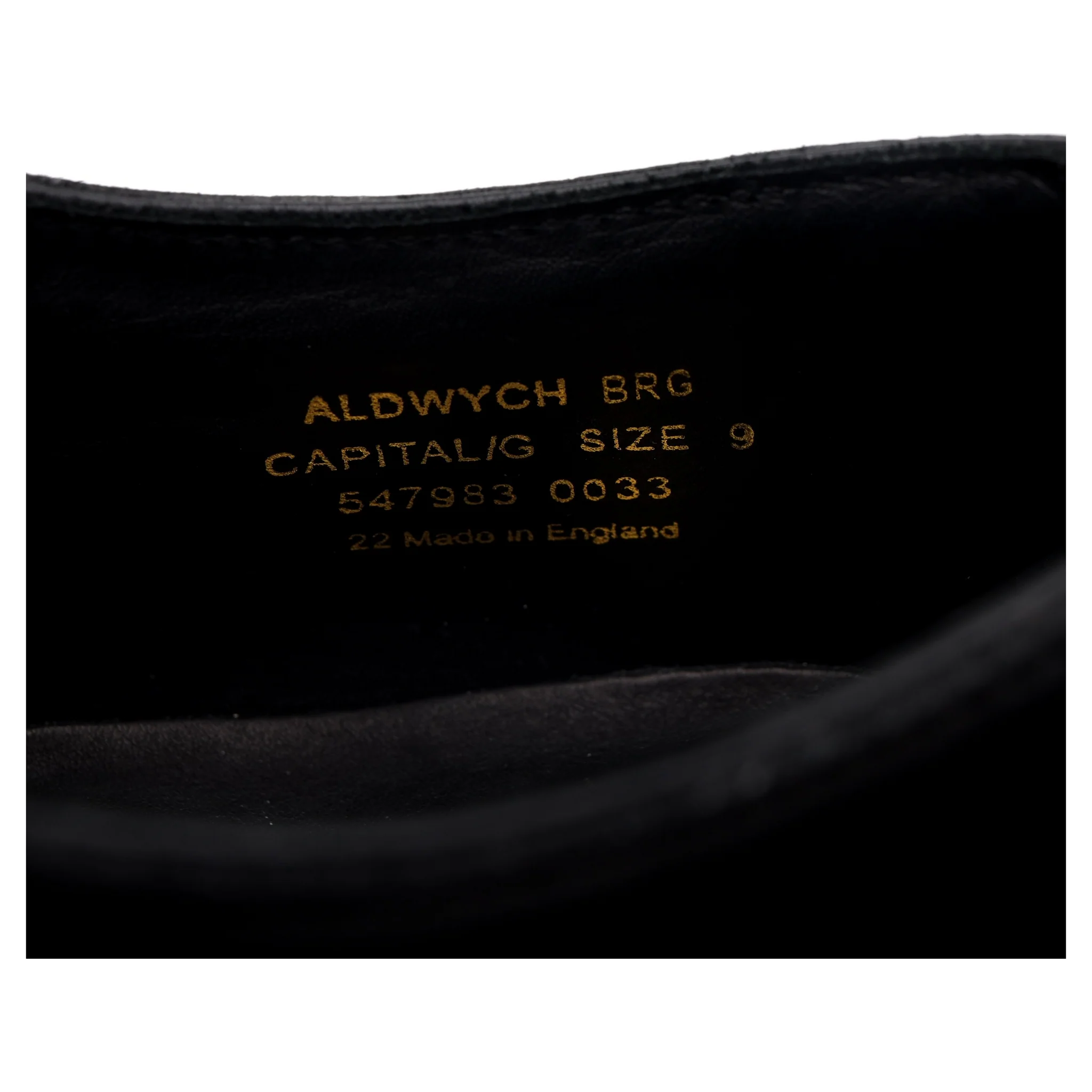 1880 'Aldwych' Black Leather Oxford UK 9 G - Image 13