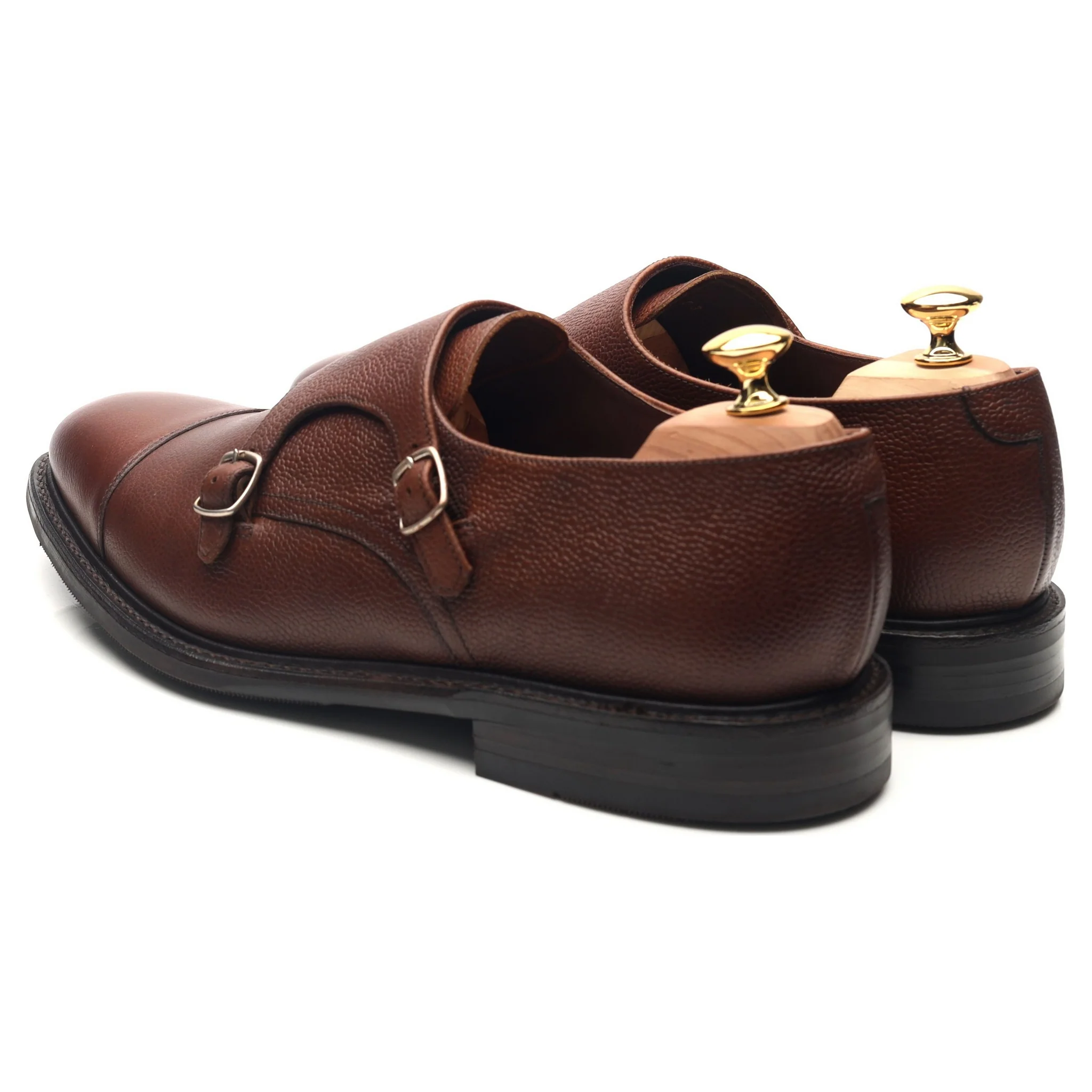 1880 'Benedict' Dark Brown Leather Double Monk Strap UK 11 F - Image 3