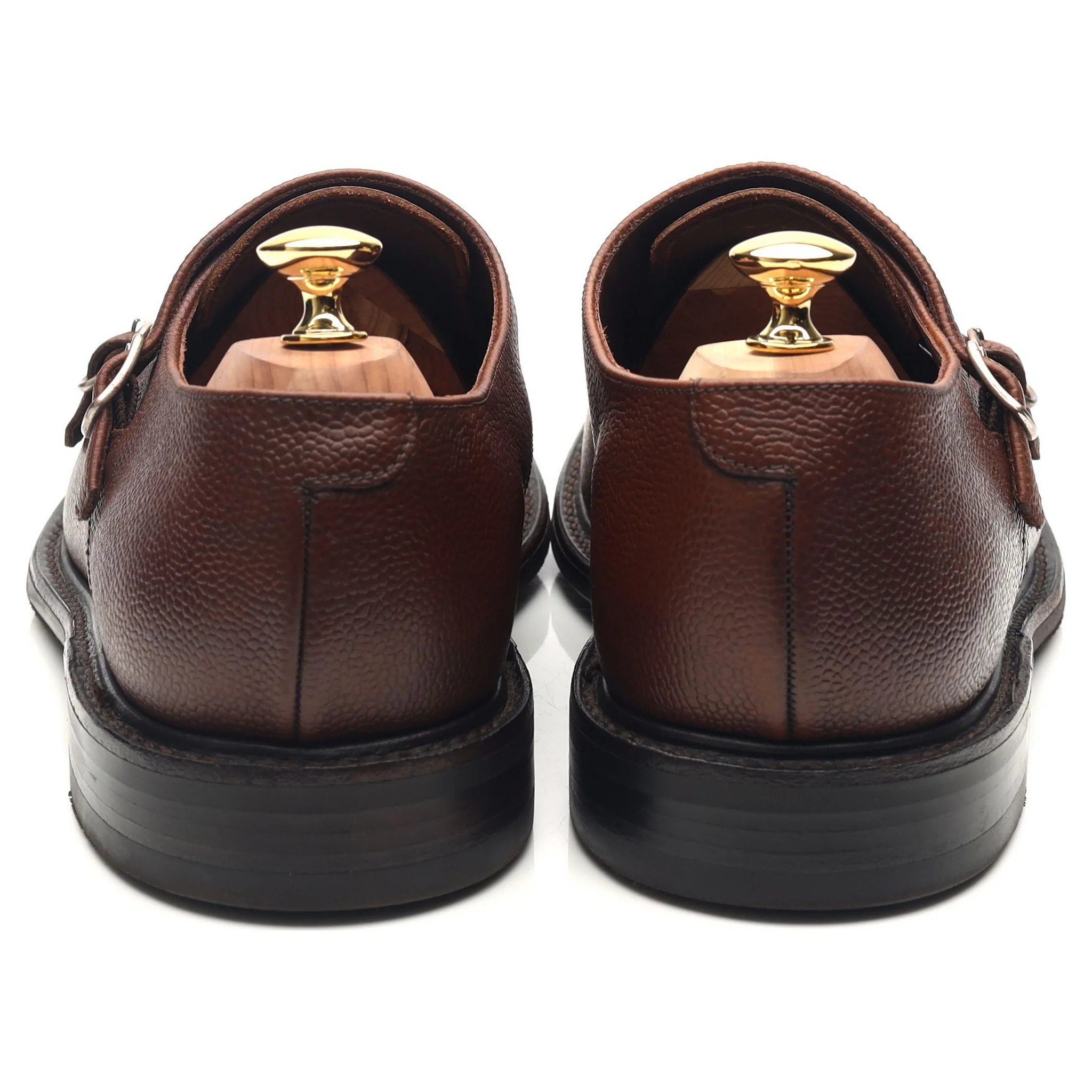 1880 'Benedict' Dark Brown Leather Double Monk Strap UK 11 F - Image 4