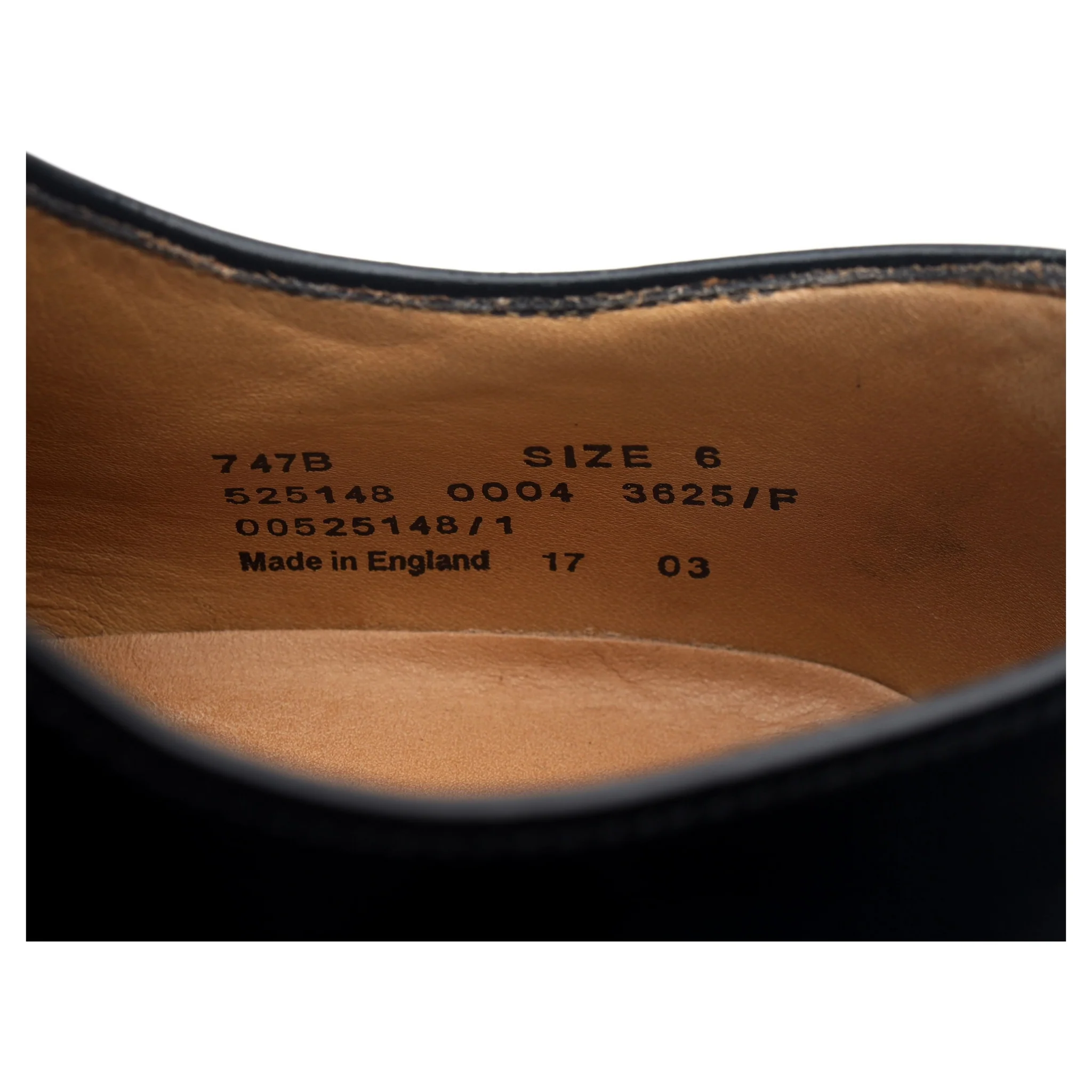 '747' Black Leather Oxford UK 6 F - Image 13