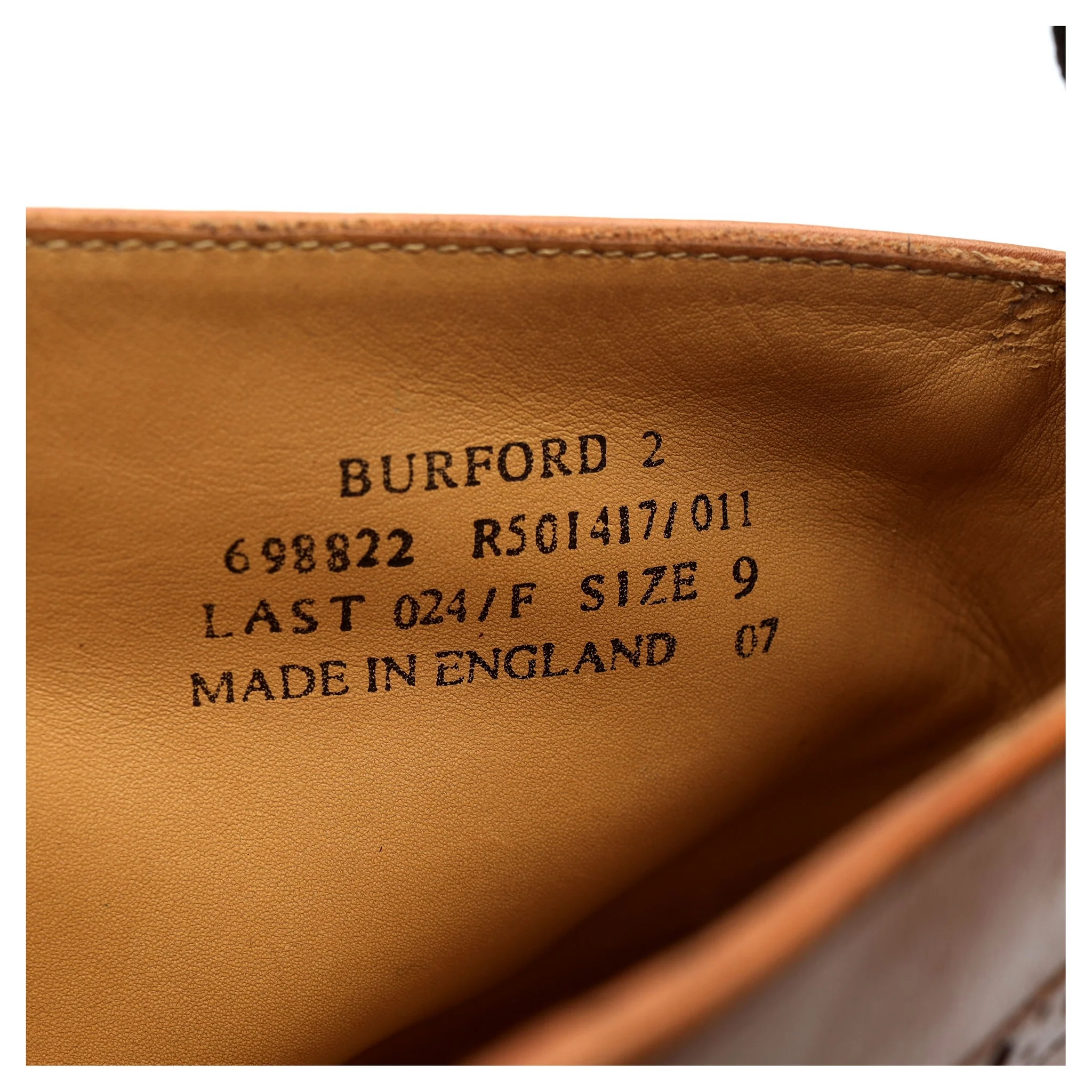 1880 'Burford 2' Tan Brown Leather Brogue Boots UK 9 F - Image 13