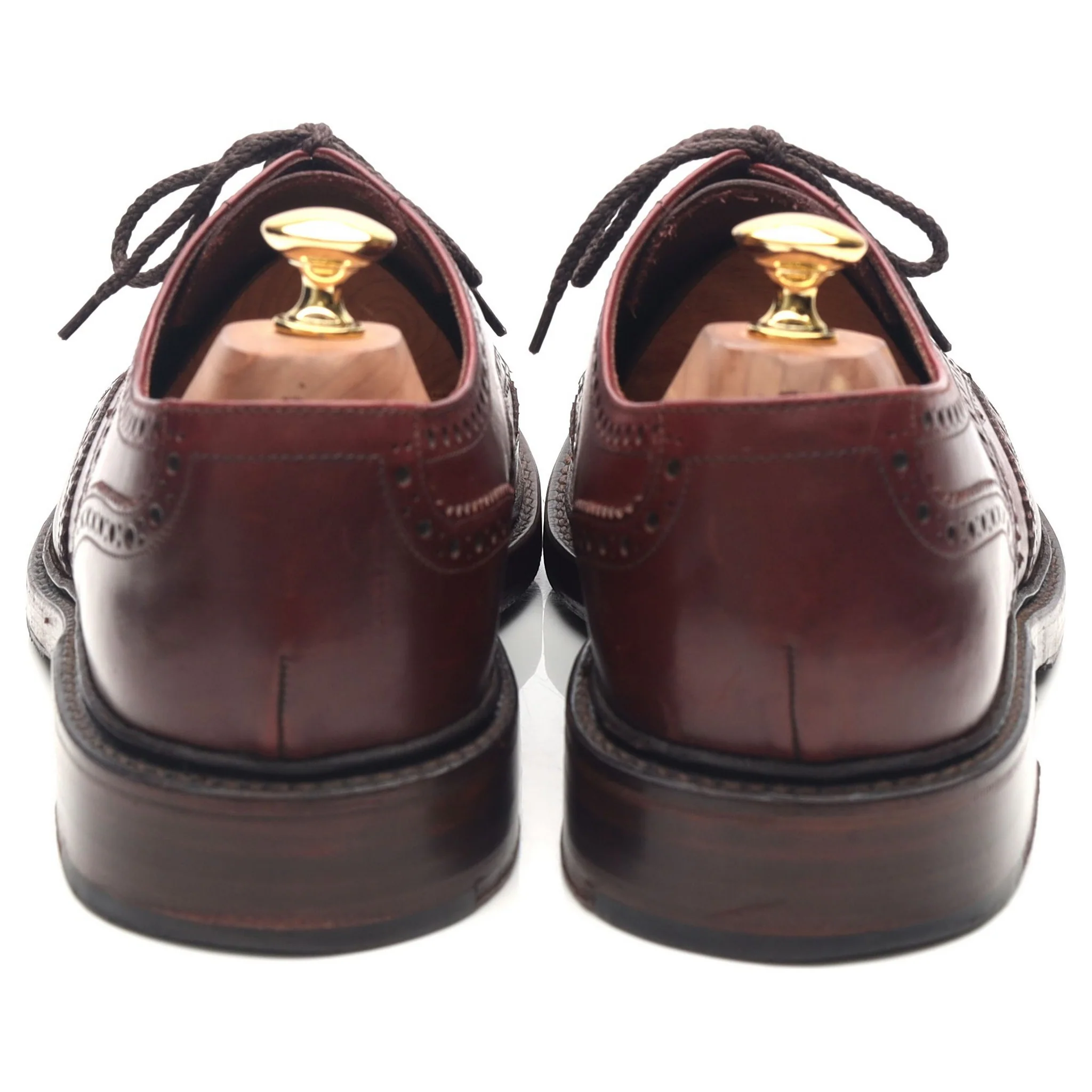 1880 'Chester 2' Burgundy Leather Derby Brogues UK 10 F - Image 4