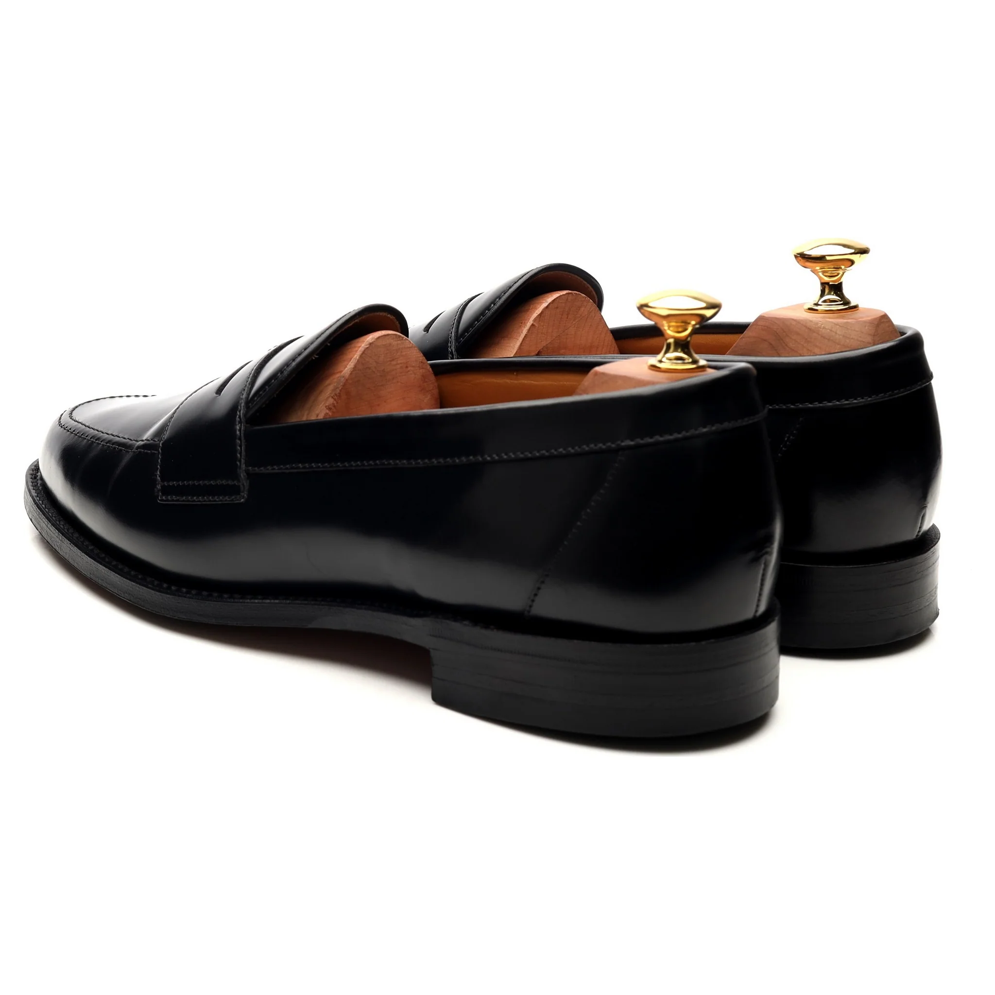 'Eton' Black Leather Loafers UK 9 F - Image 3