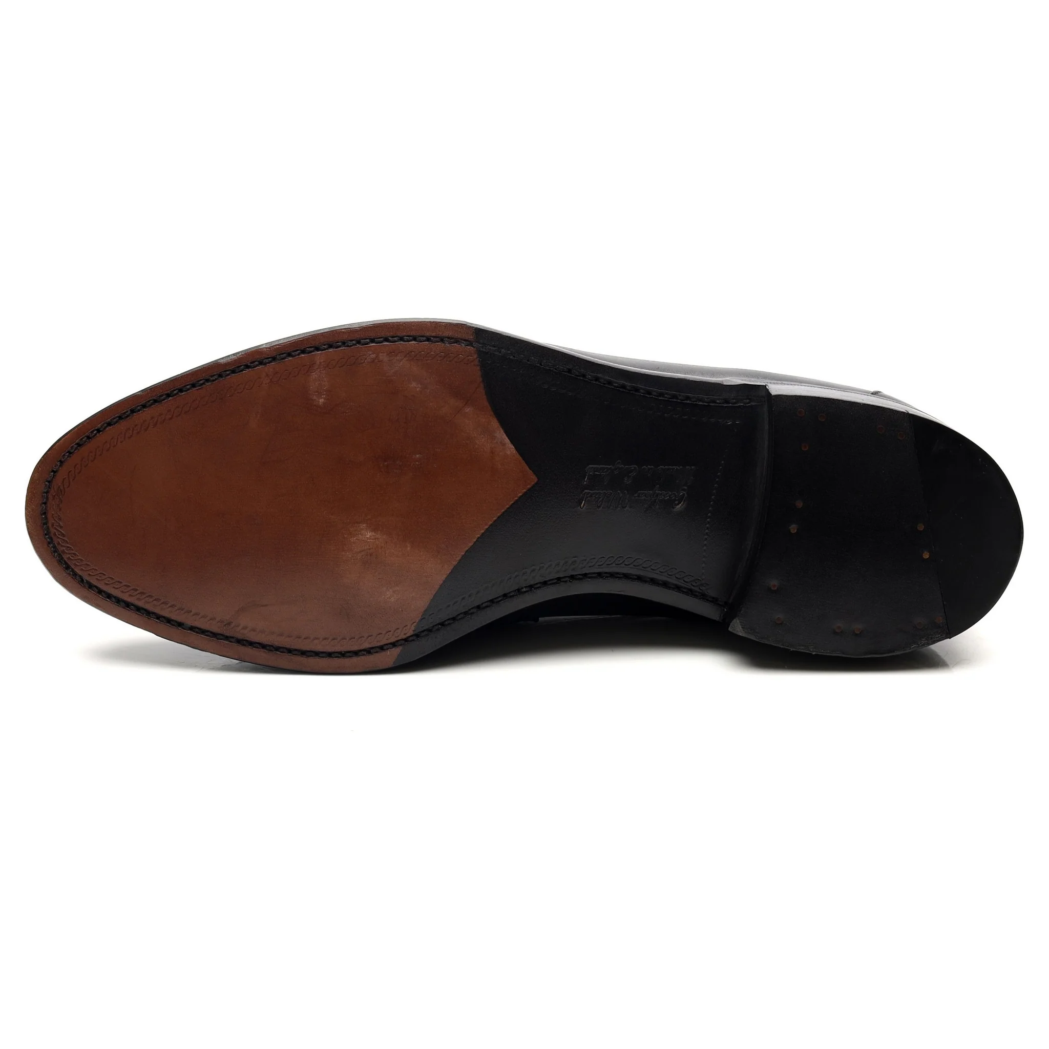 1880 'Hornbeam' Black Leather Loafers UK 9.5 F - Image 10