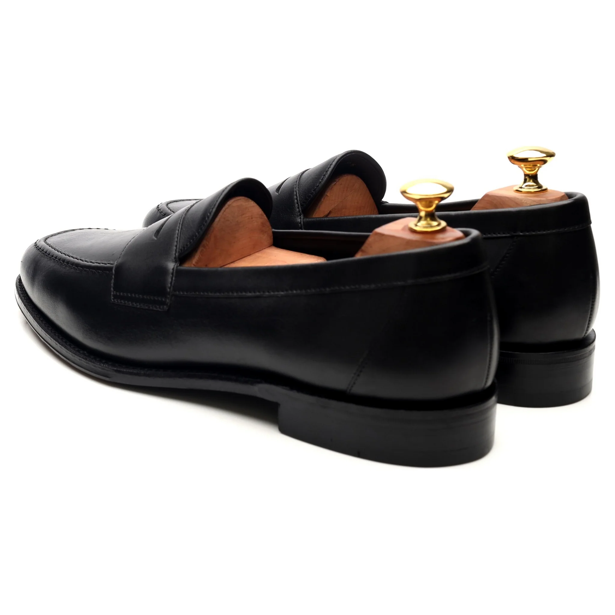 1880 'Hornbeam' Black Leather Loafers UK 9.5 F - Image 3