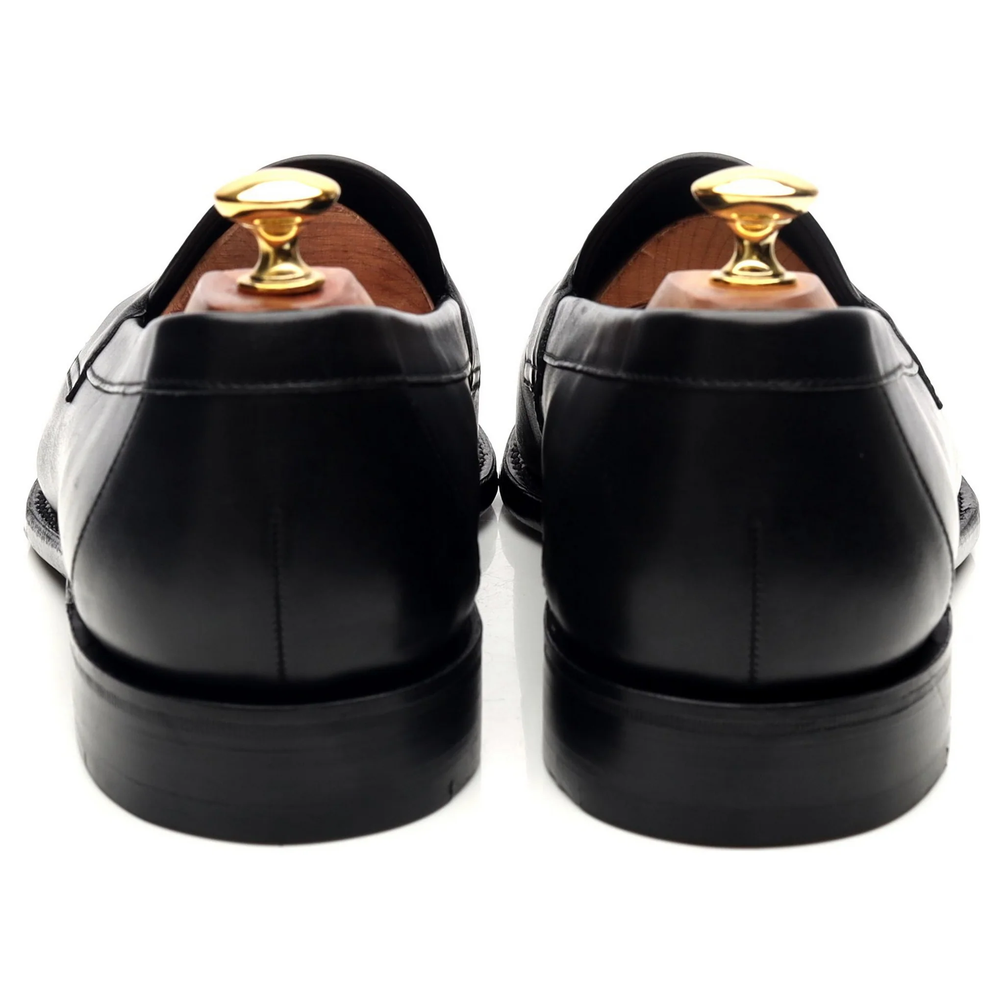 1880 'Hornbeam' Black Leather Loafers UK 9.5 F - Image 4