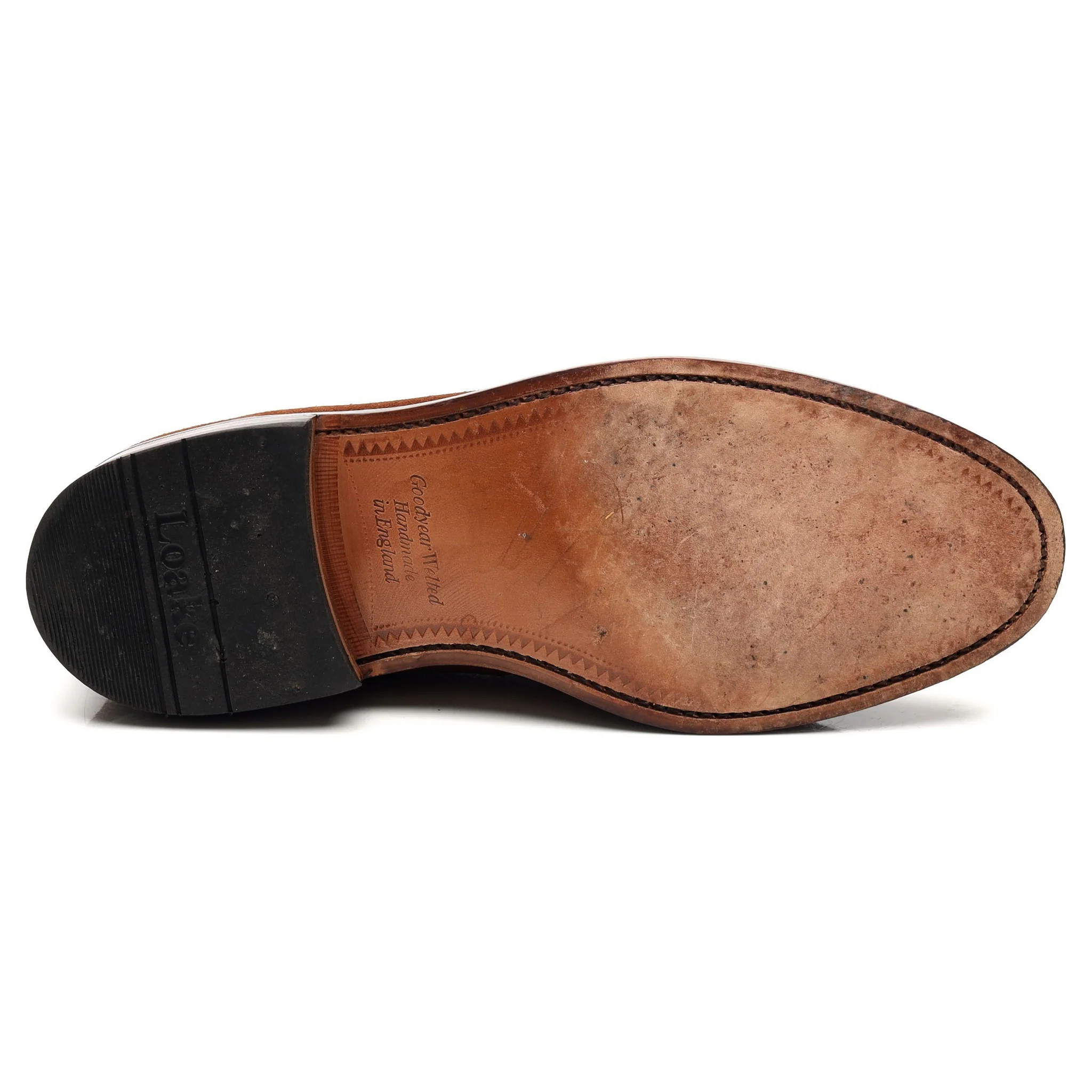 'Lincoln' Brown Suede Tassel Loafers UK 7.5 F - Image 11