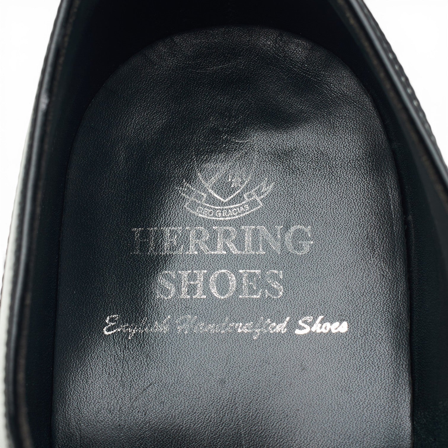 Herring 'Marylebone' Black Leather Derby Brogues UK 8 G - Image 6