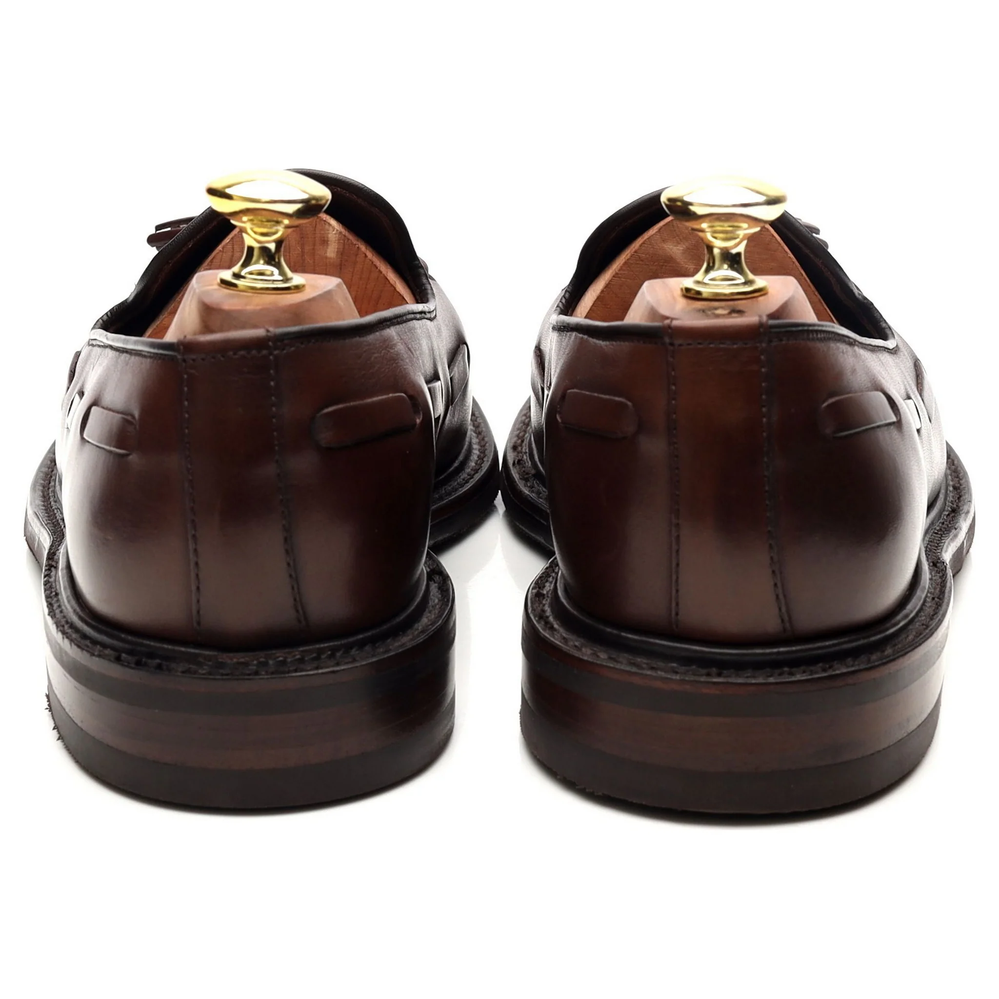 1880 'Nottingham' Dark Brown Leather Tassel Loafers UK 7 F - Image 4