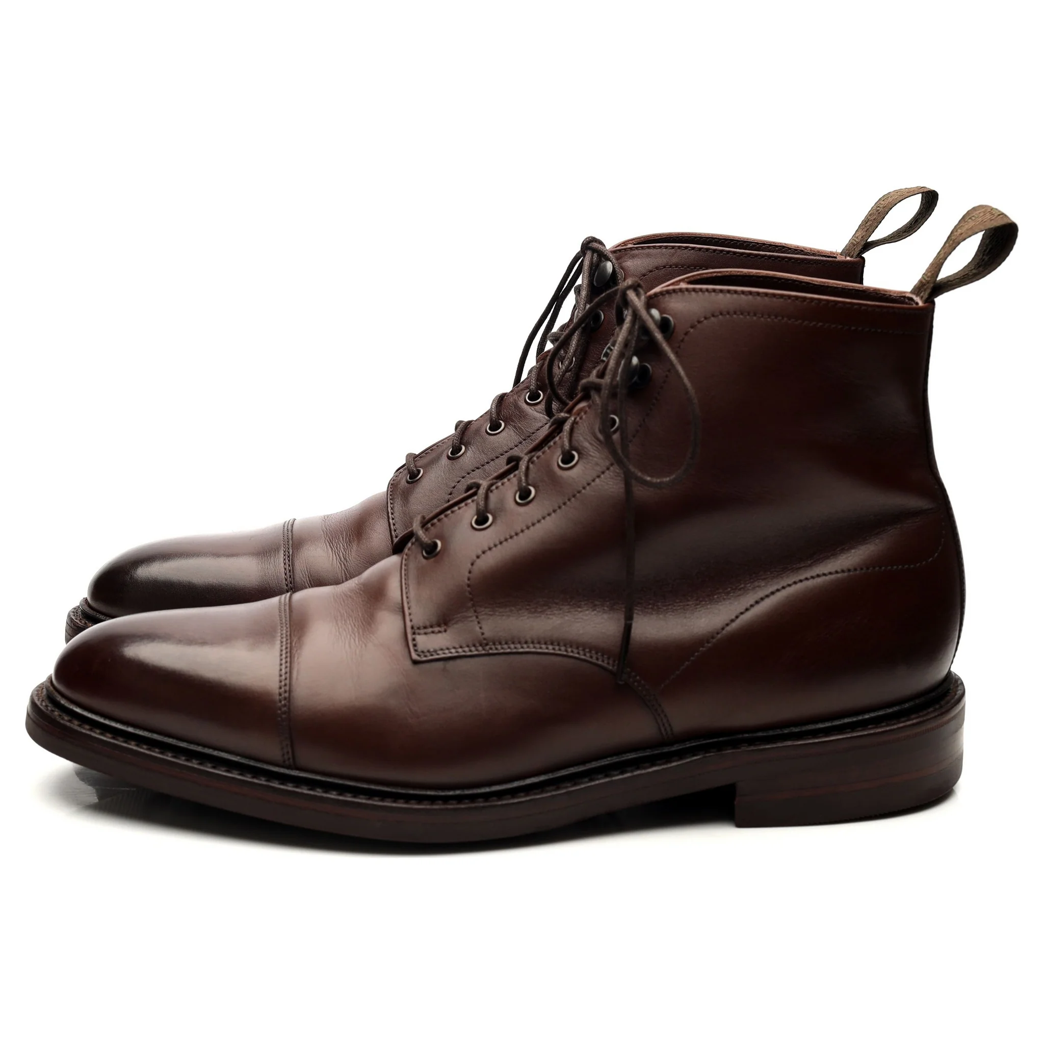 1880 'Roehampton' Dark Brown Leather Boots UK 8.5 F - Image 2