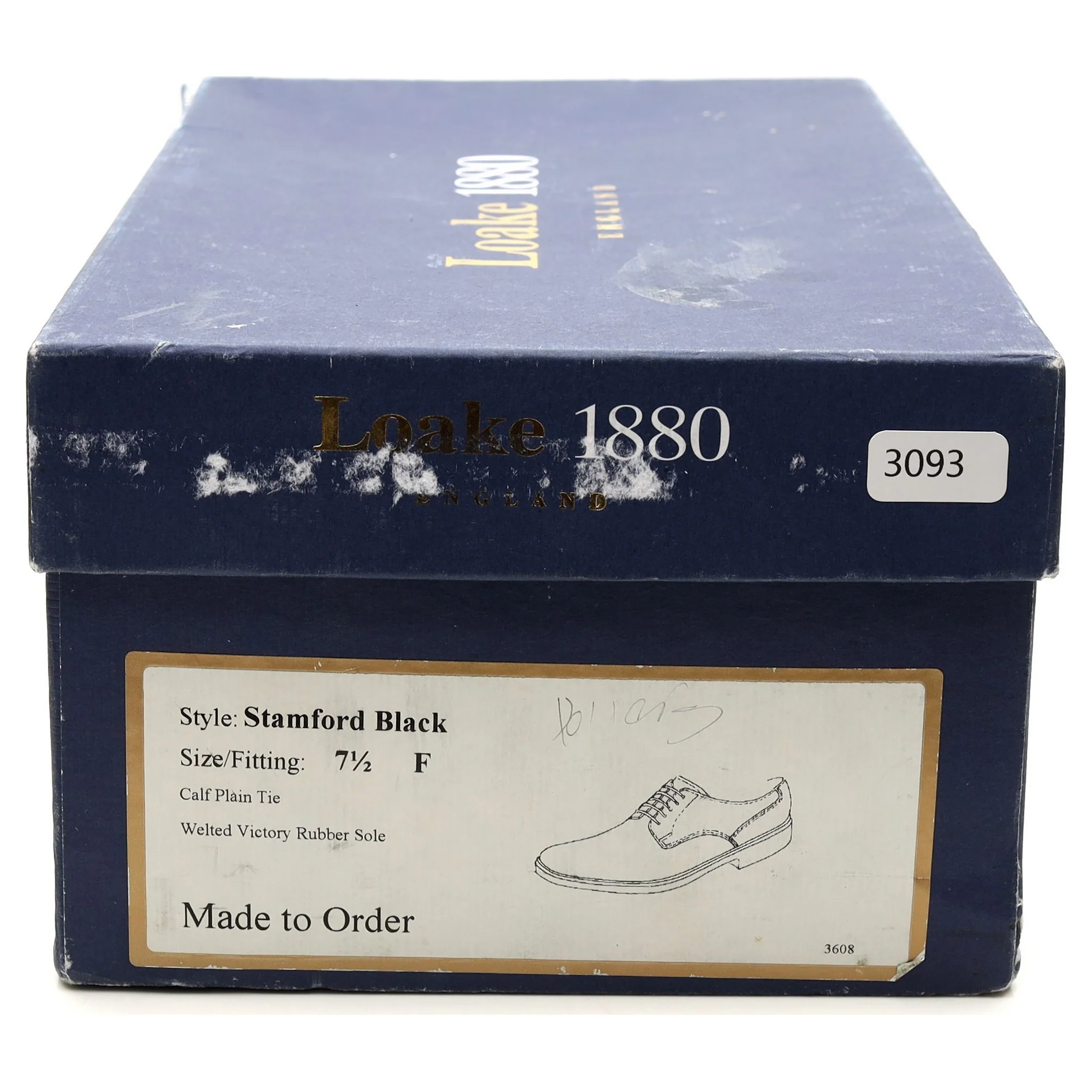 1880 'Stamford' Black Leather Derby UK 7.5 F - Image 14