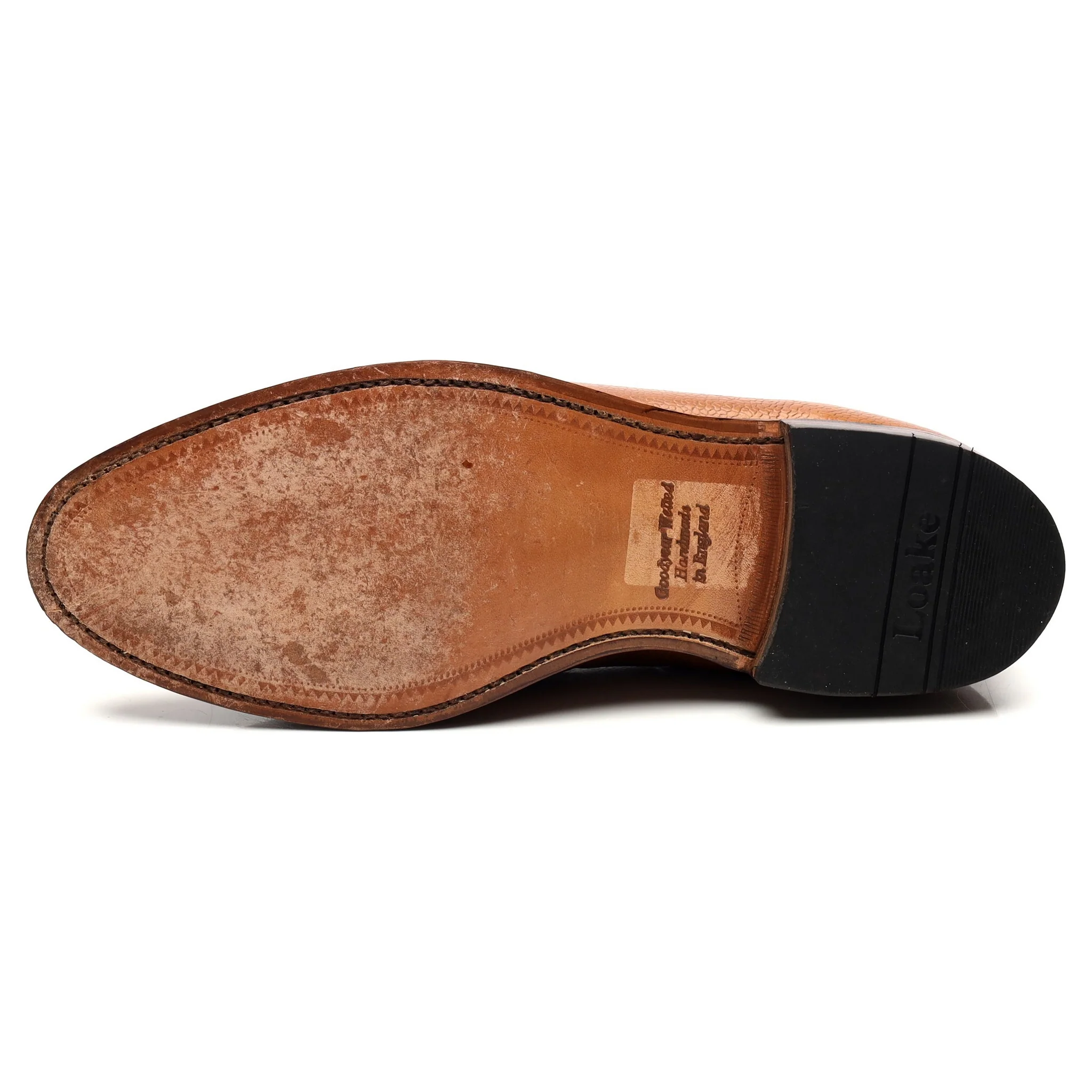 Next Tan Brown Leather Tassel Loafers UK 10 F - Image 10