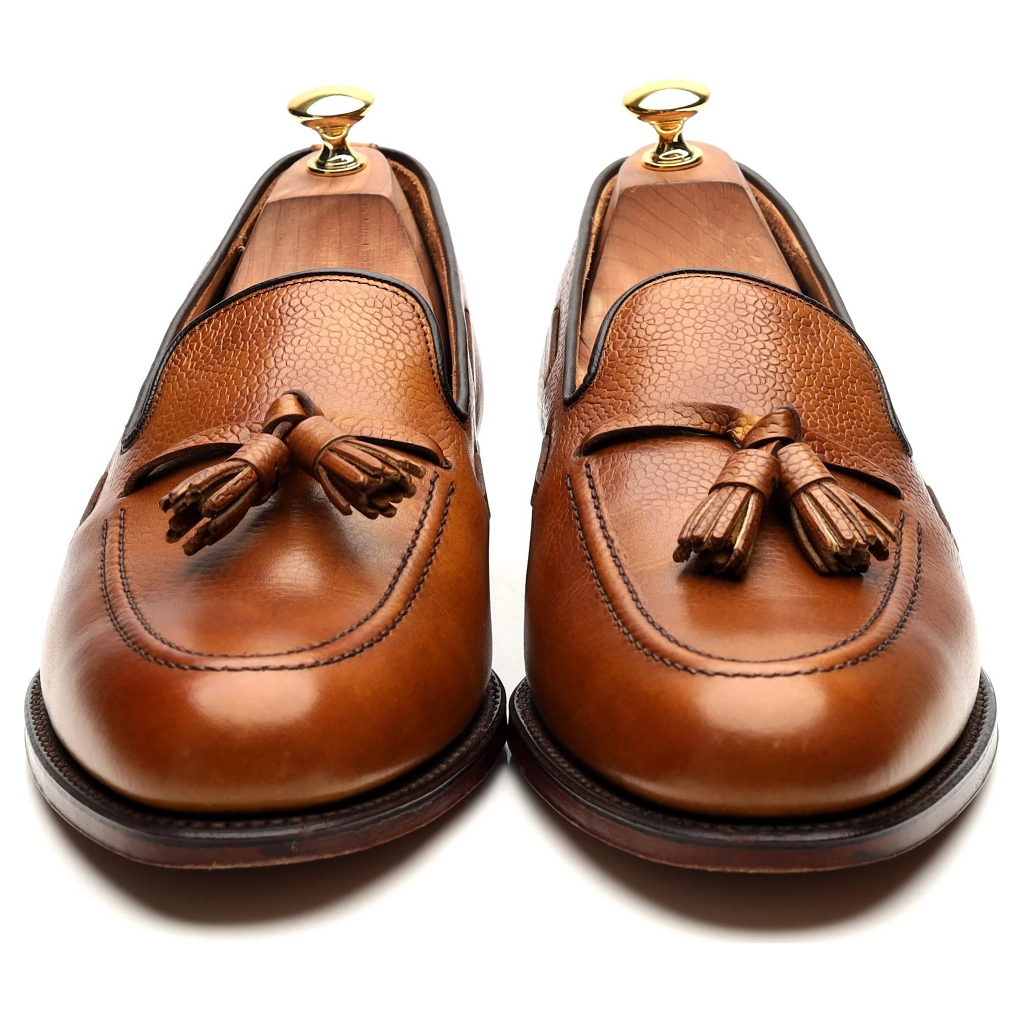 Next Tan Brown Leather Tassel Loafers UK 10 F - Image 8
