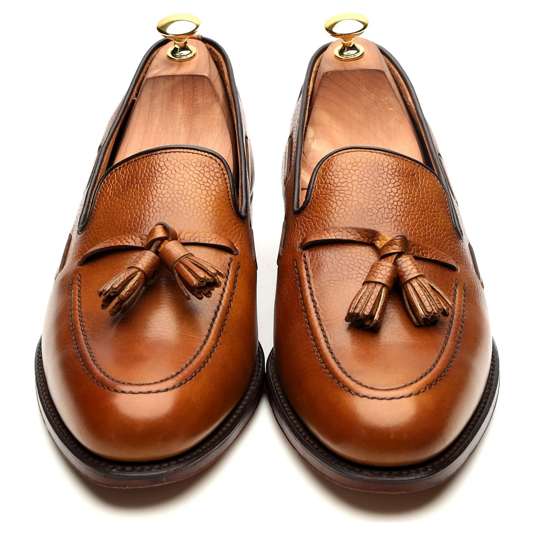 Next Tan Brown Leather Tassel Loafers UK 10 F - Image 9