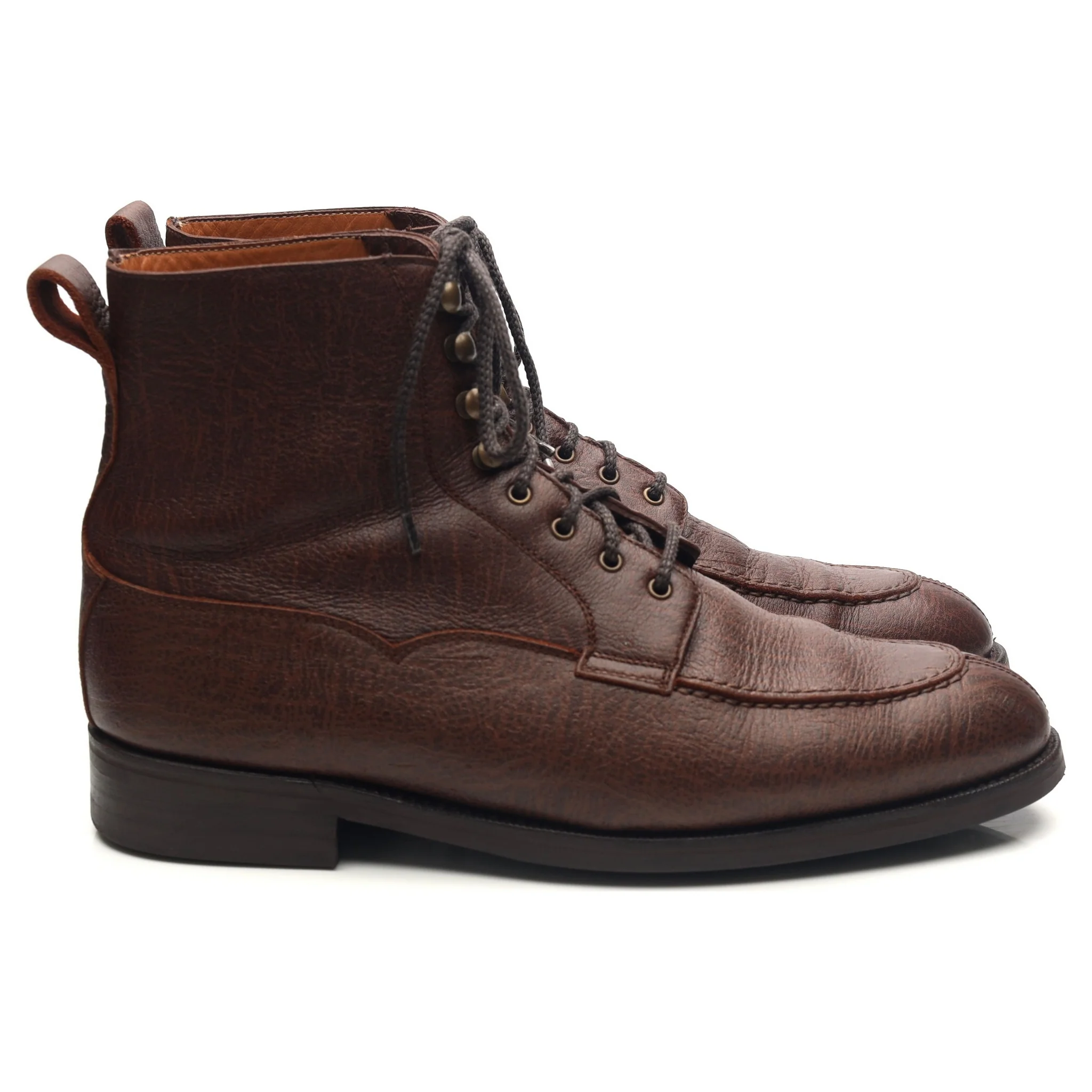 'Bridger' Dark Brown Leather Split Toe Boots UK 8.5 - Image 5